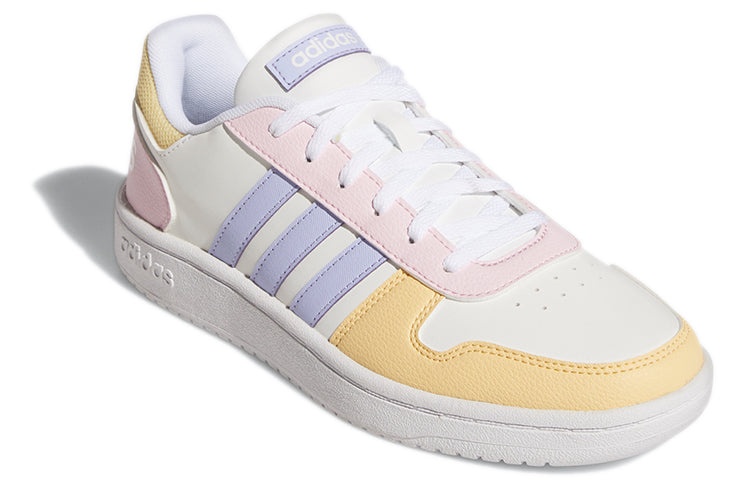 (WMNS) adidas Neo Hoops 2.0 'White Yellow Pink' GY5903 - 3