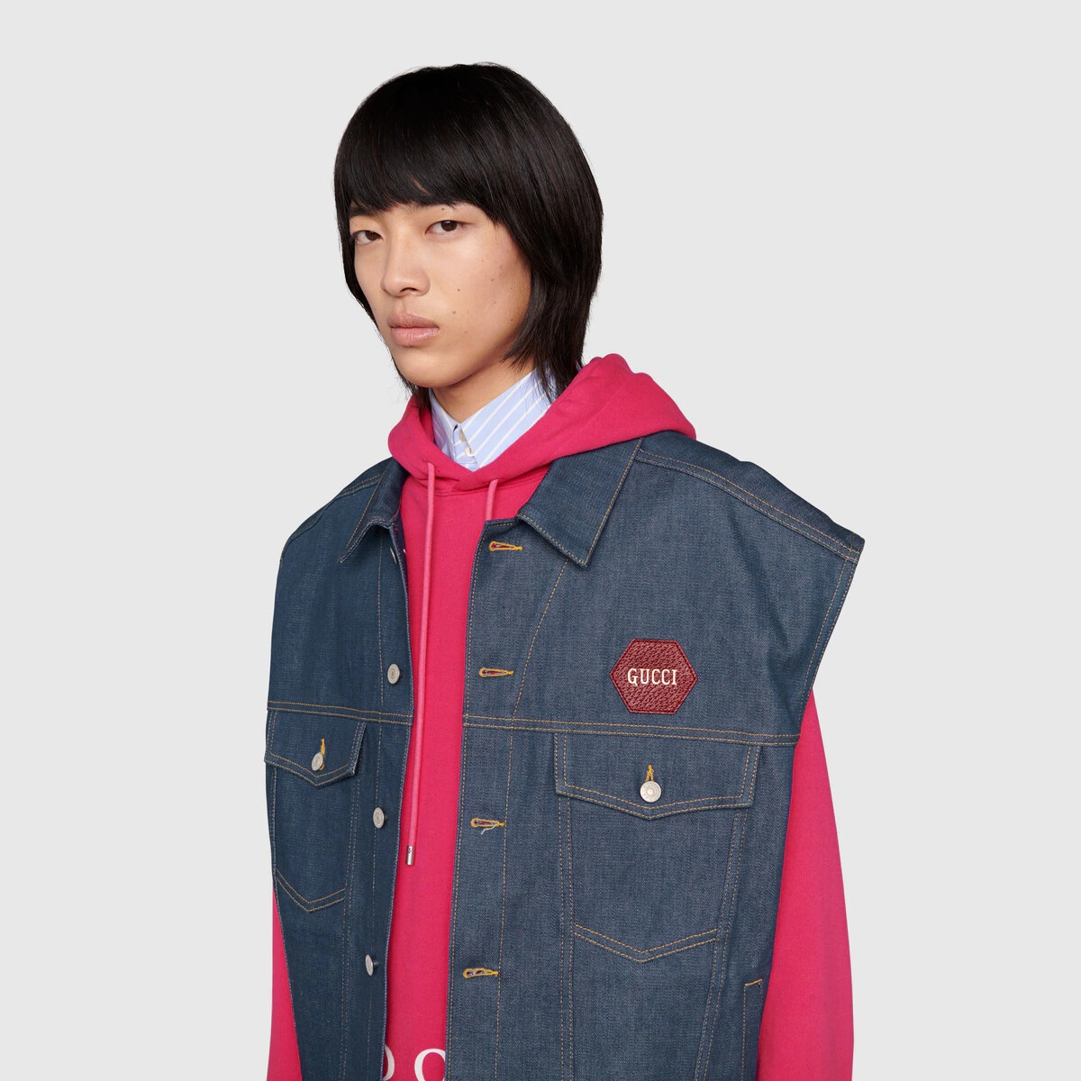 Gucci 100 denim vest - 6