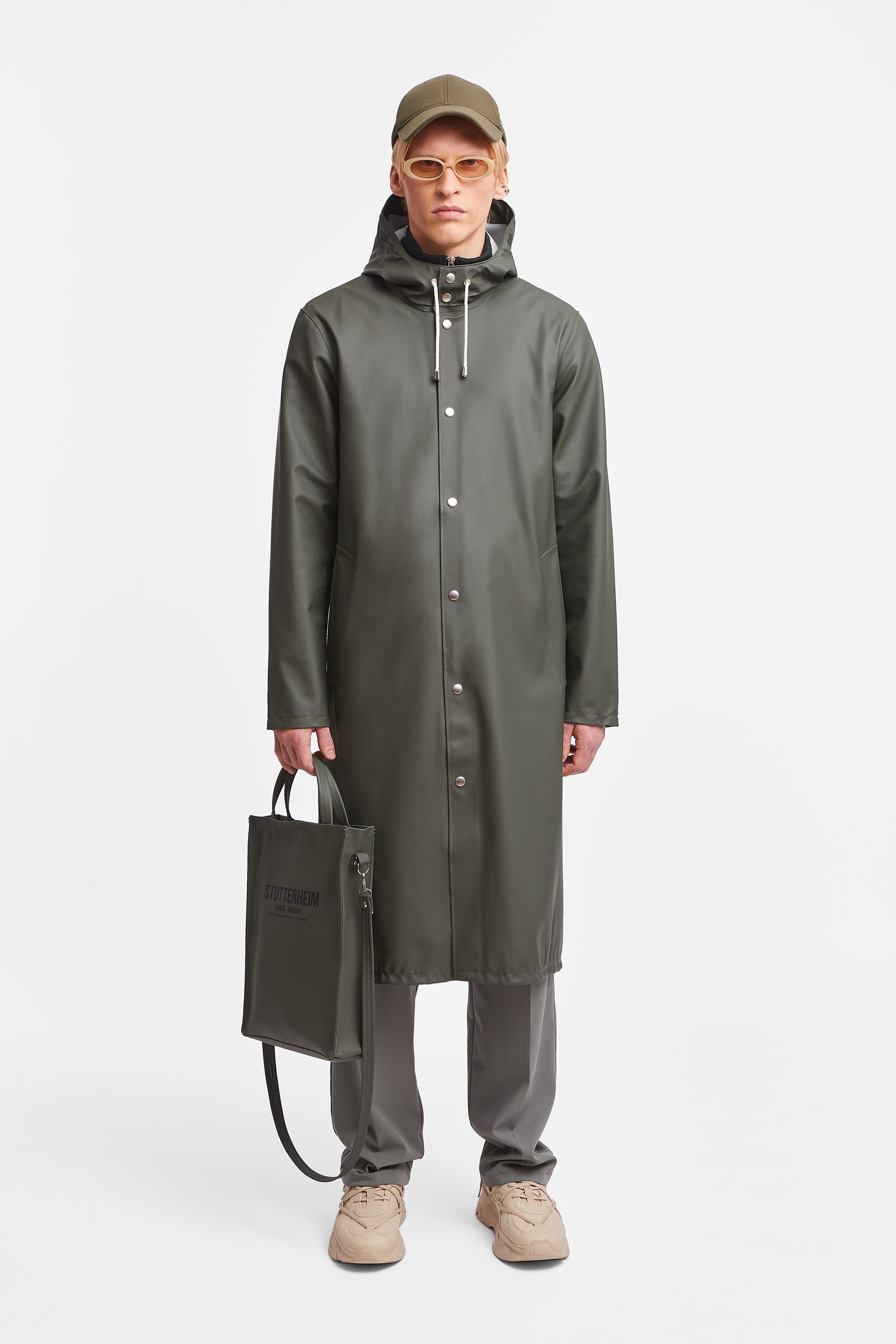 Stockholm Long Raincoat Green - 2