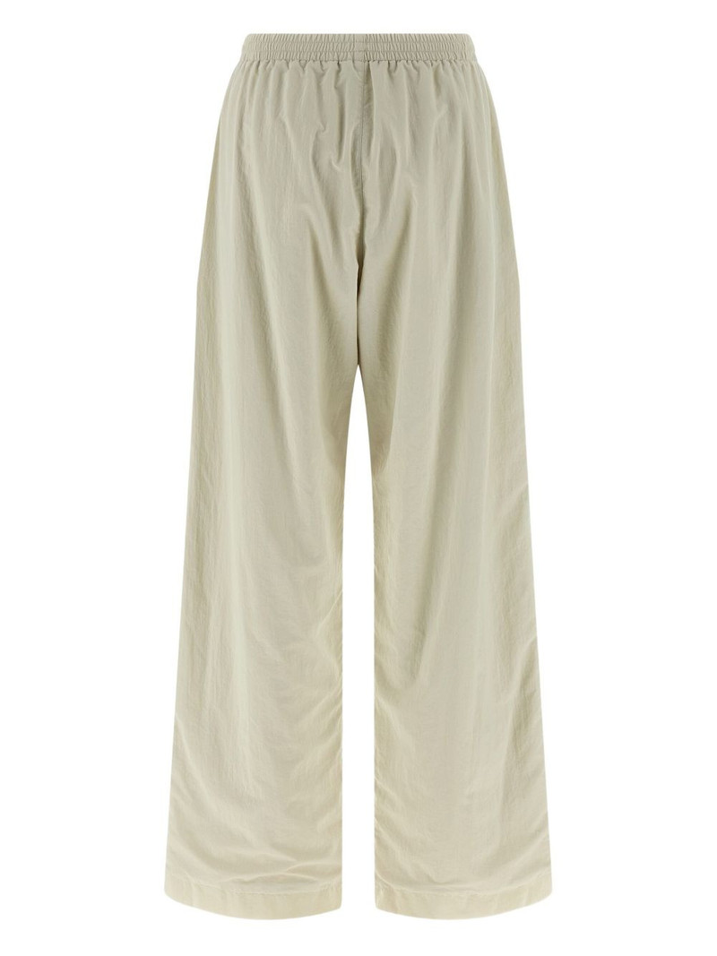 BALENCIAGA wrinkled-effect logo-embroidery trousers outlook