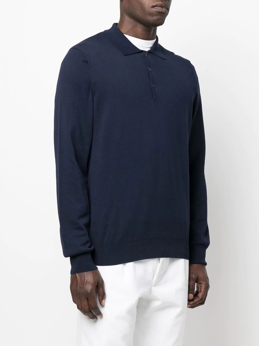 long-sleeve polo jumper - 3