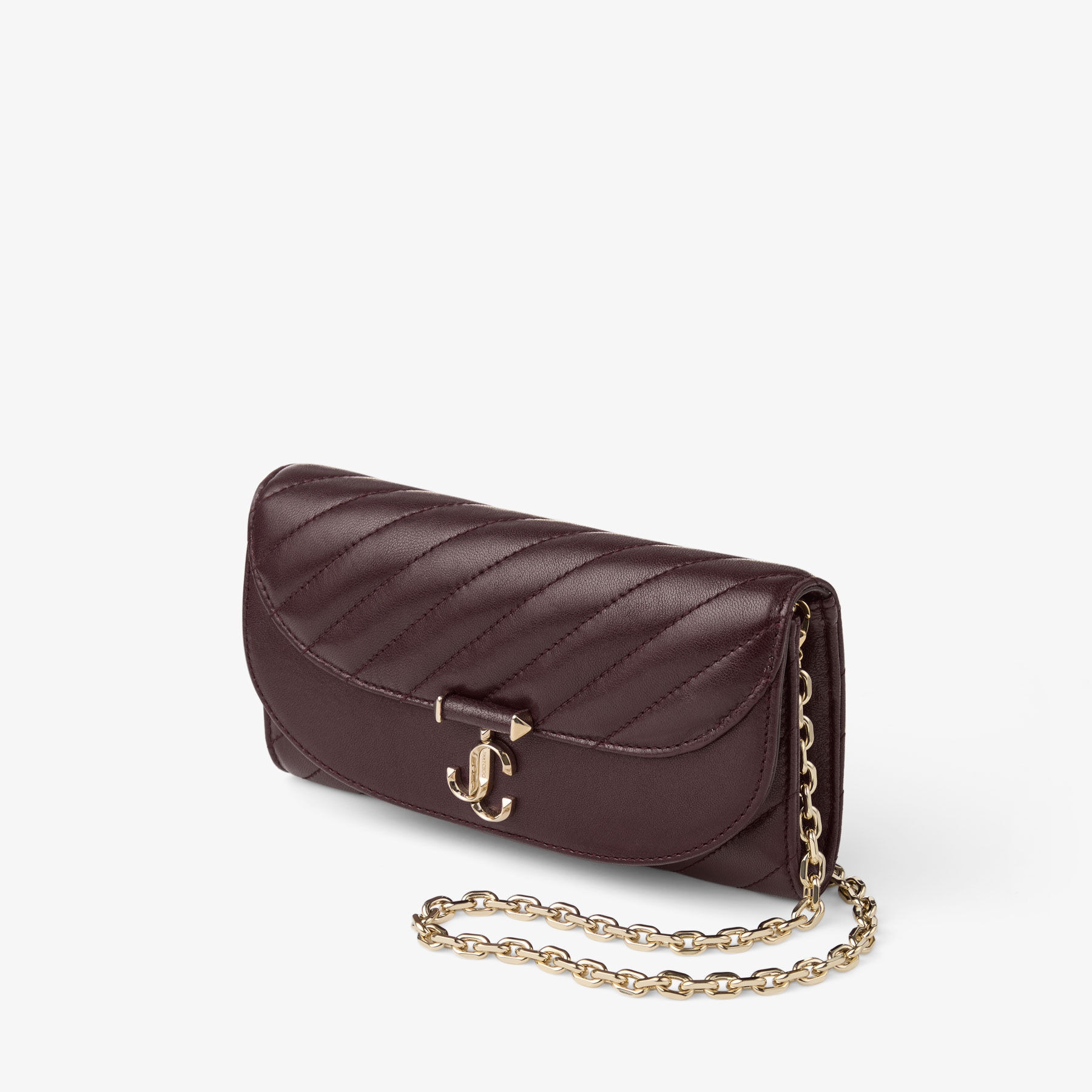 Curve Wallet With Chain
Deep Merlot Quilted Biker Leather Wallet Chain - 3