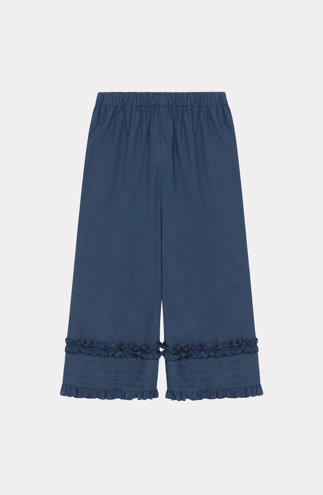 Cropped trousers with ruffles - 2