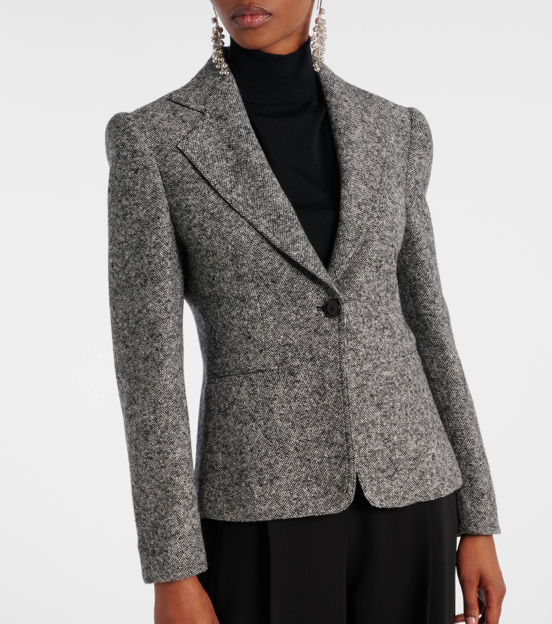 Salmone wool and silk blazer - 6
