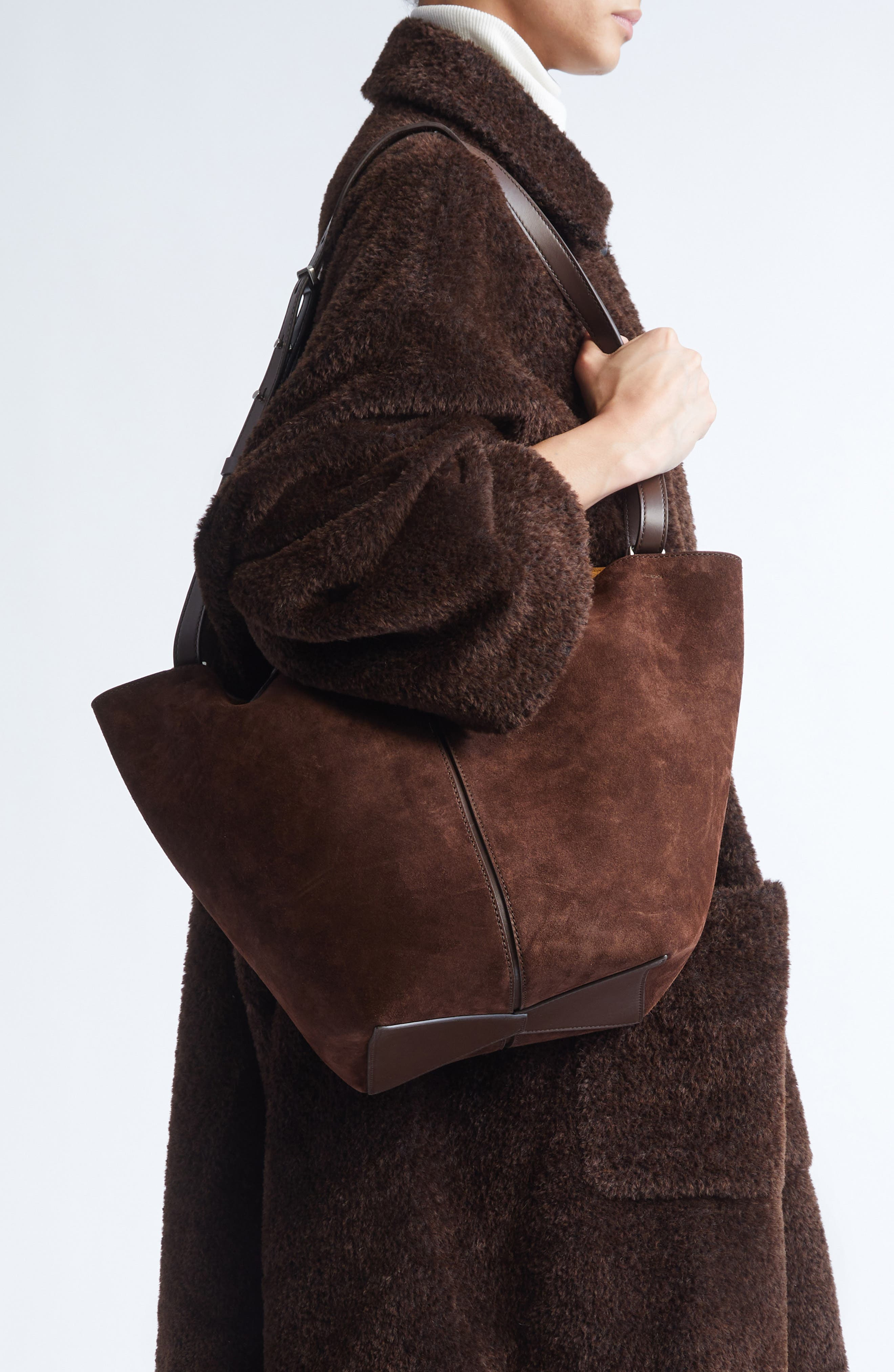 Proenza Schouler Large Chelsea Suede Tote in Chocolate at Nordstrom - 2