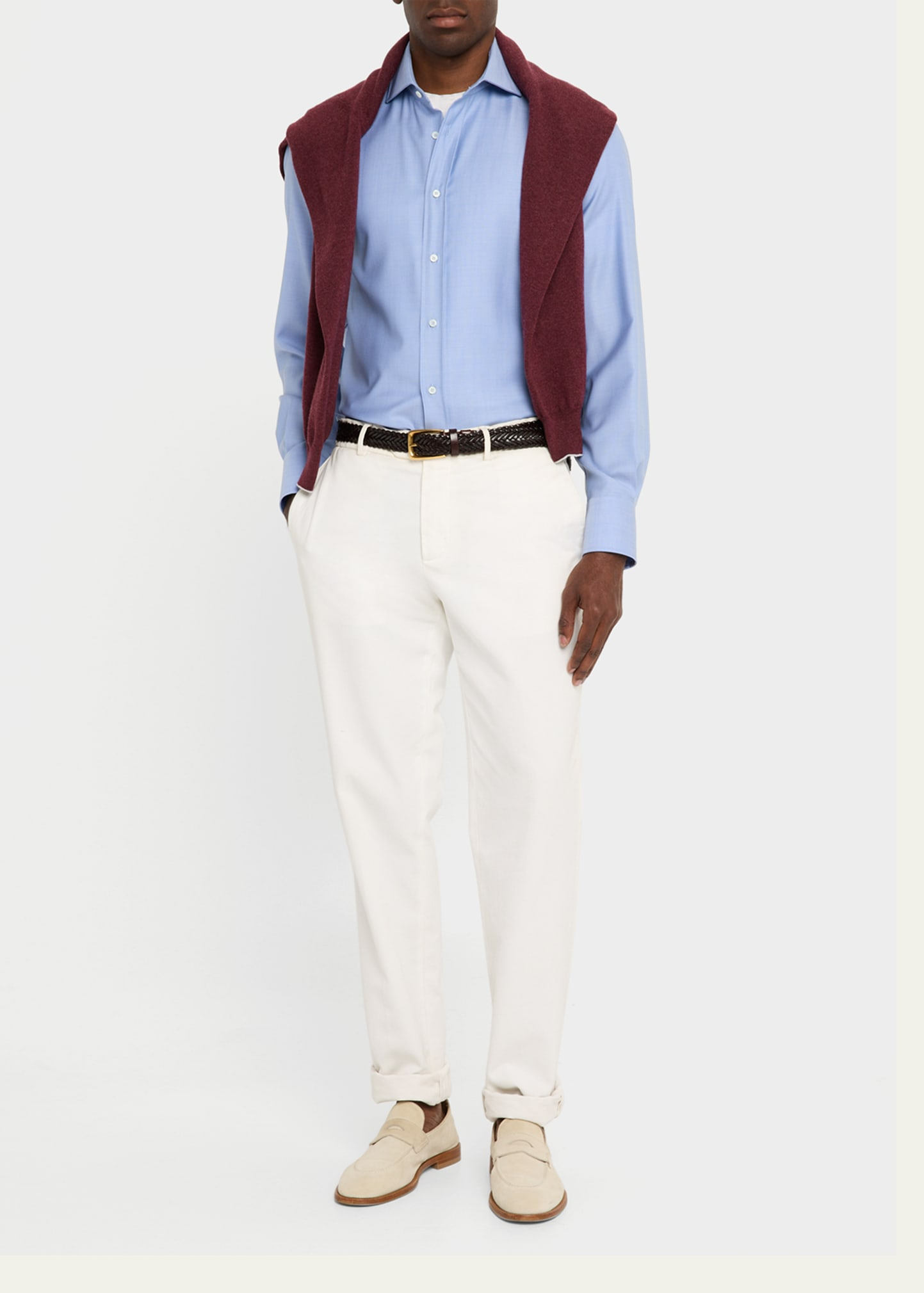 Men's Woven Oxford Spread-Collar Sport Shirt - 2