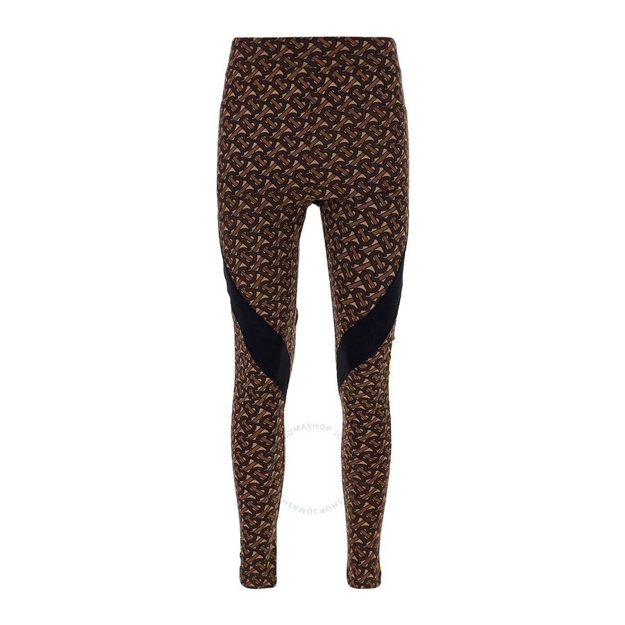 Burberry Bridle Brown Madden Monogram-Print Leggings, Size X-Small - 1