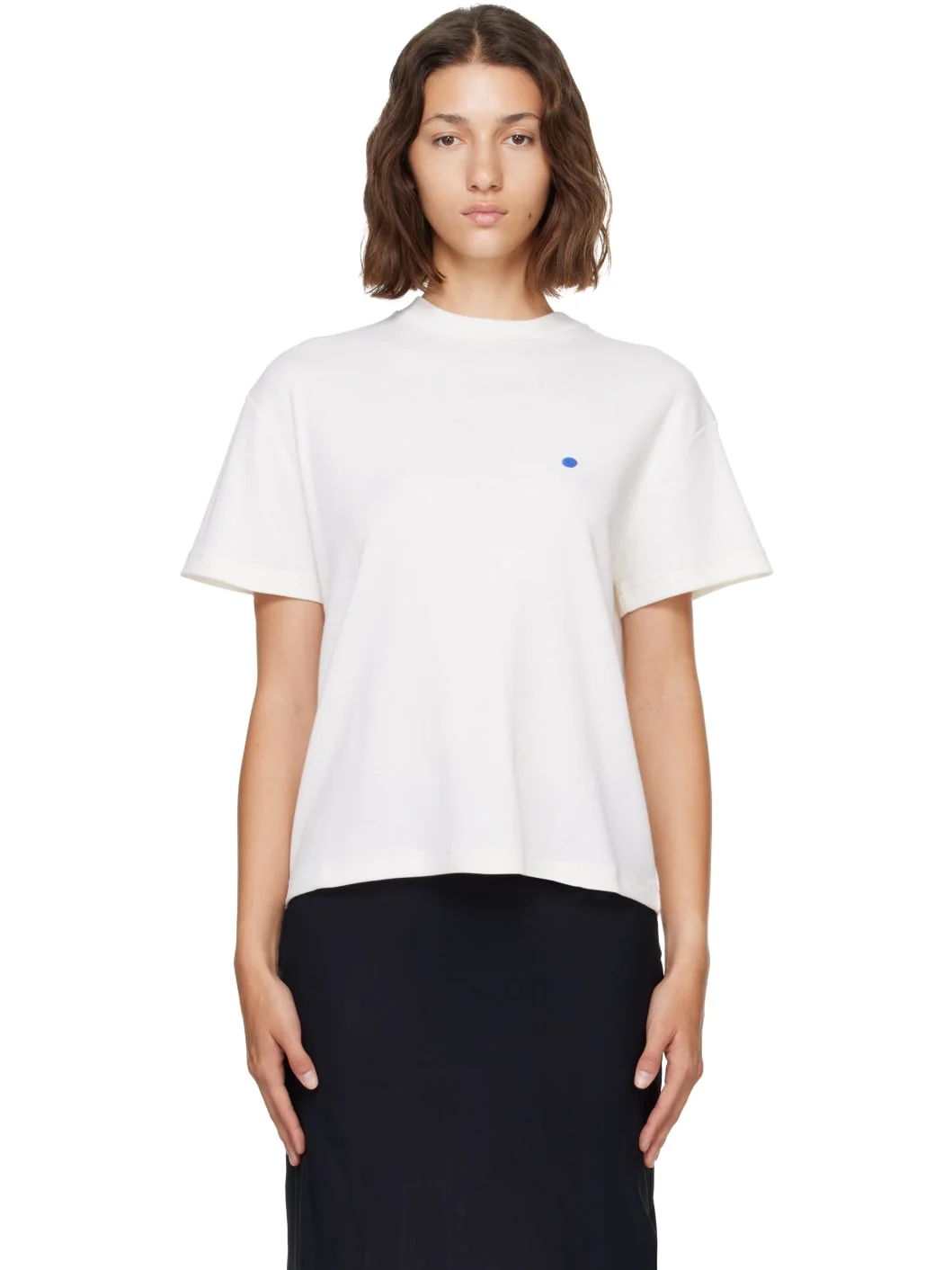White Cotton Cashmere T-shirt - 1