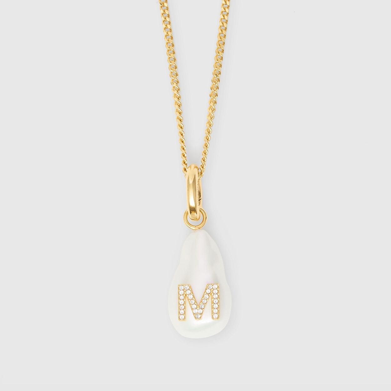 ‘M’ Crystal and Resin Pearl Letter Charm – Online Exclusive - 5