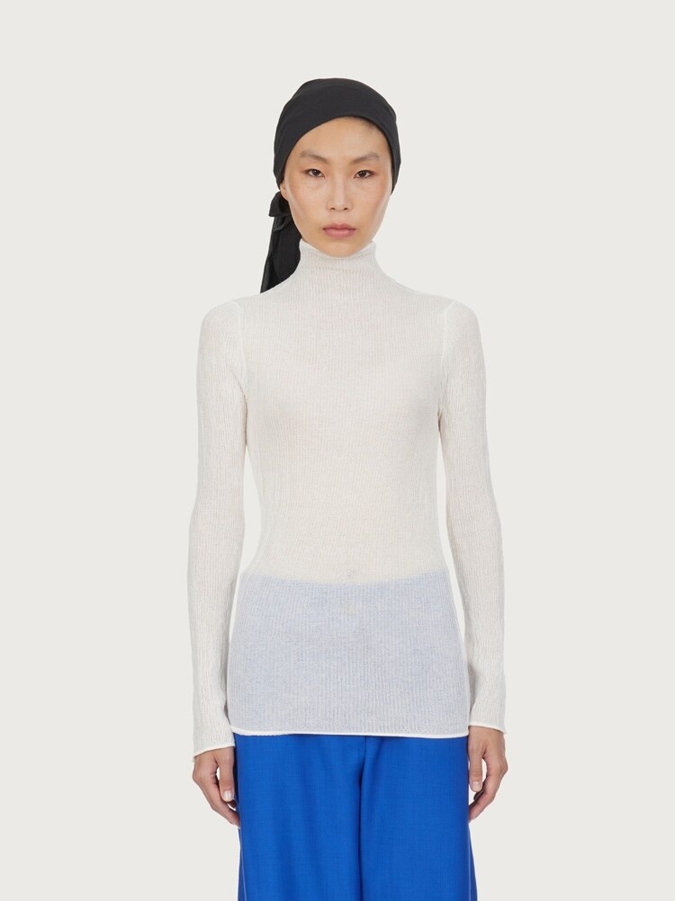 HIGH NECK KNITTED TOP - 2