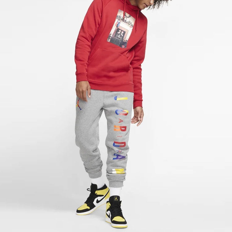 Air Jordan Jumpman Chimney Printing Fleece Pullover Red CT4886-687 - 5