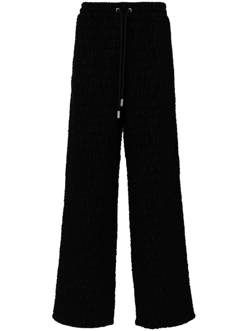 logo print wide leg trousers 1