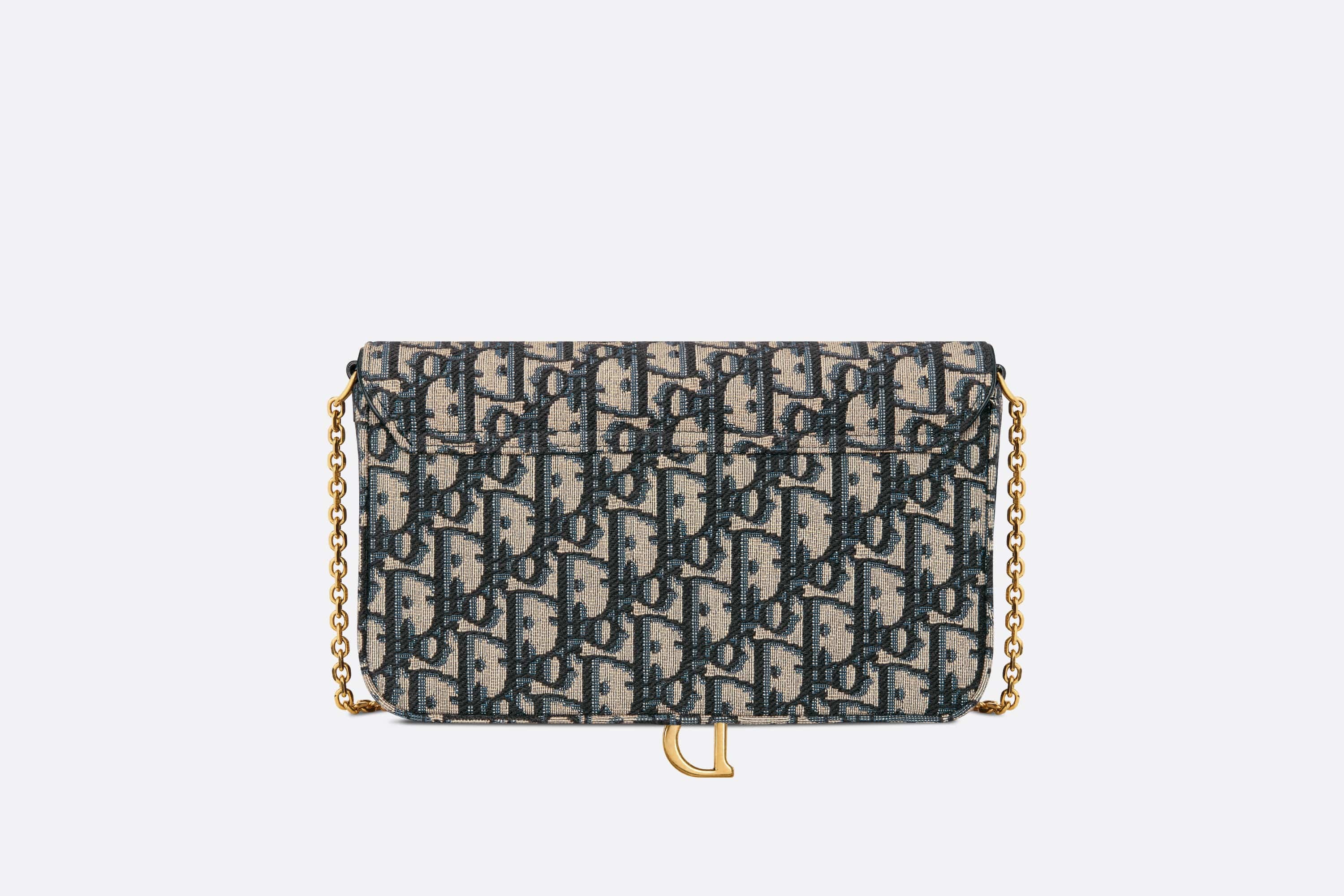 Dior Saddle Pouch with Chain | REVERSIBLE