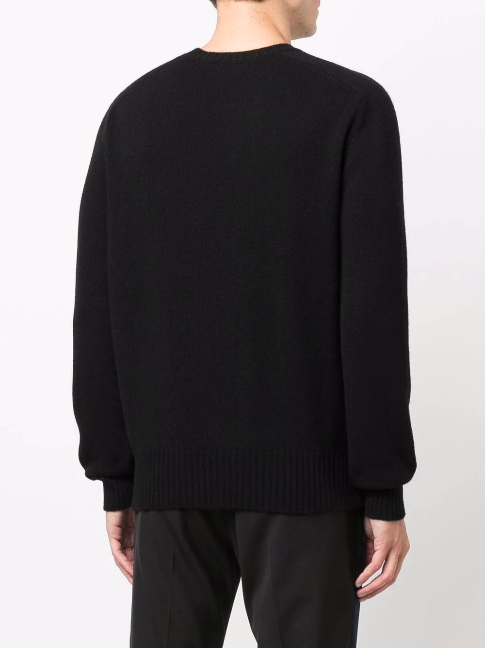 skull-embroidered cashmere jumper - 4