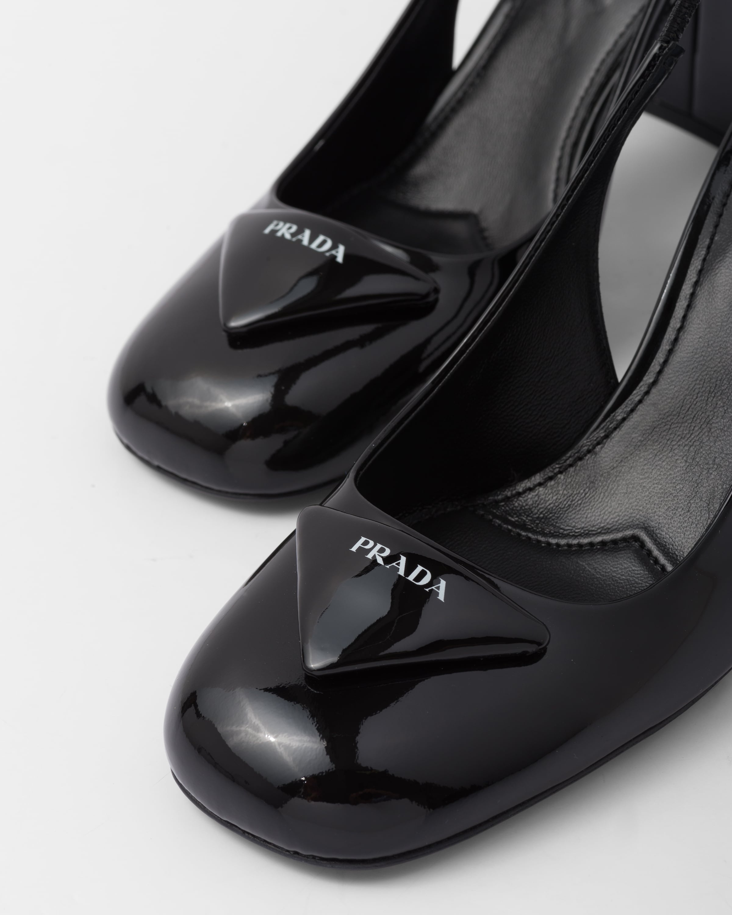 Patent leather slingback pumps - 6