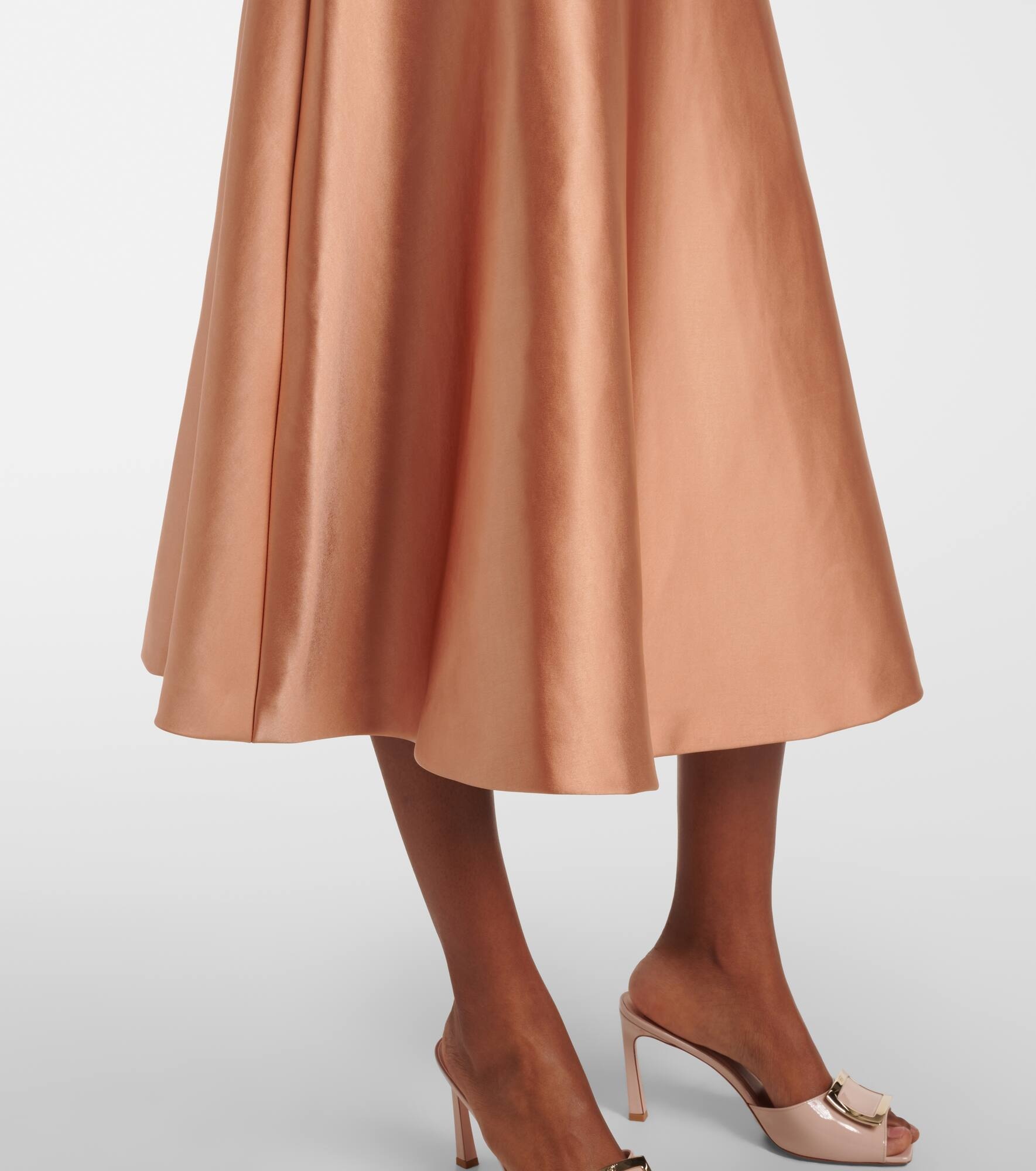 Satin midi skirt - 5