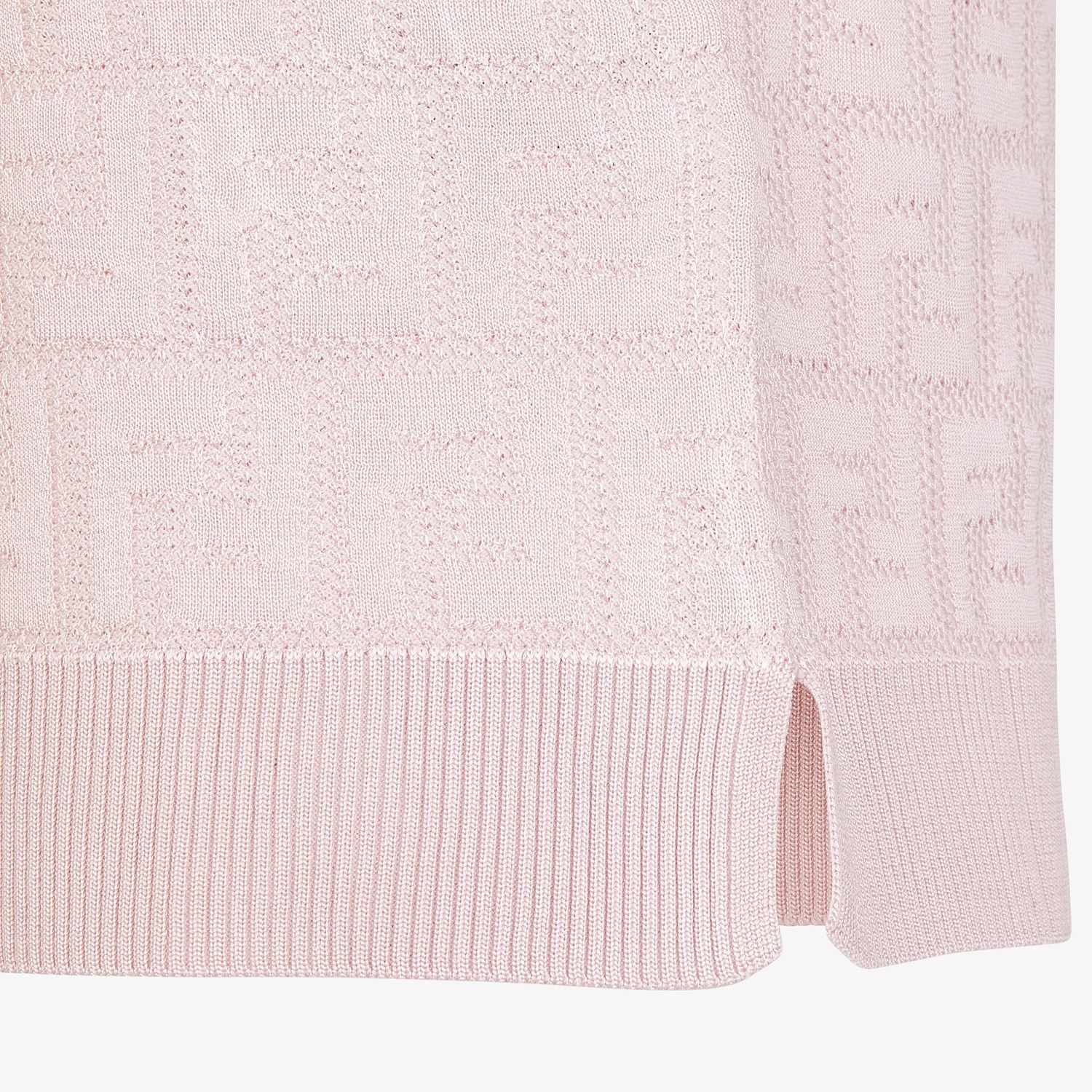 Pink cotton and viscose sweater - 3