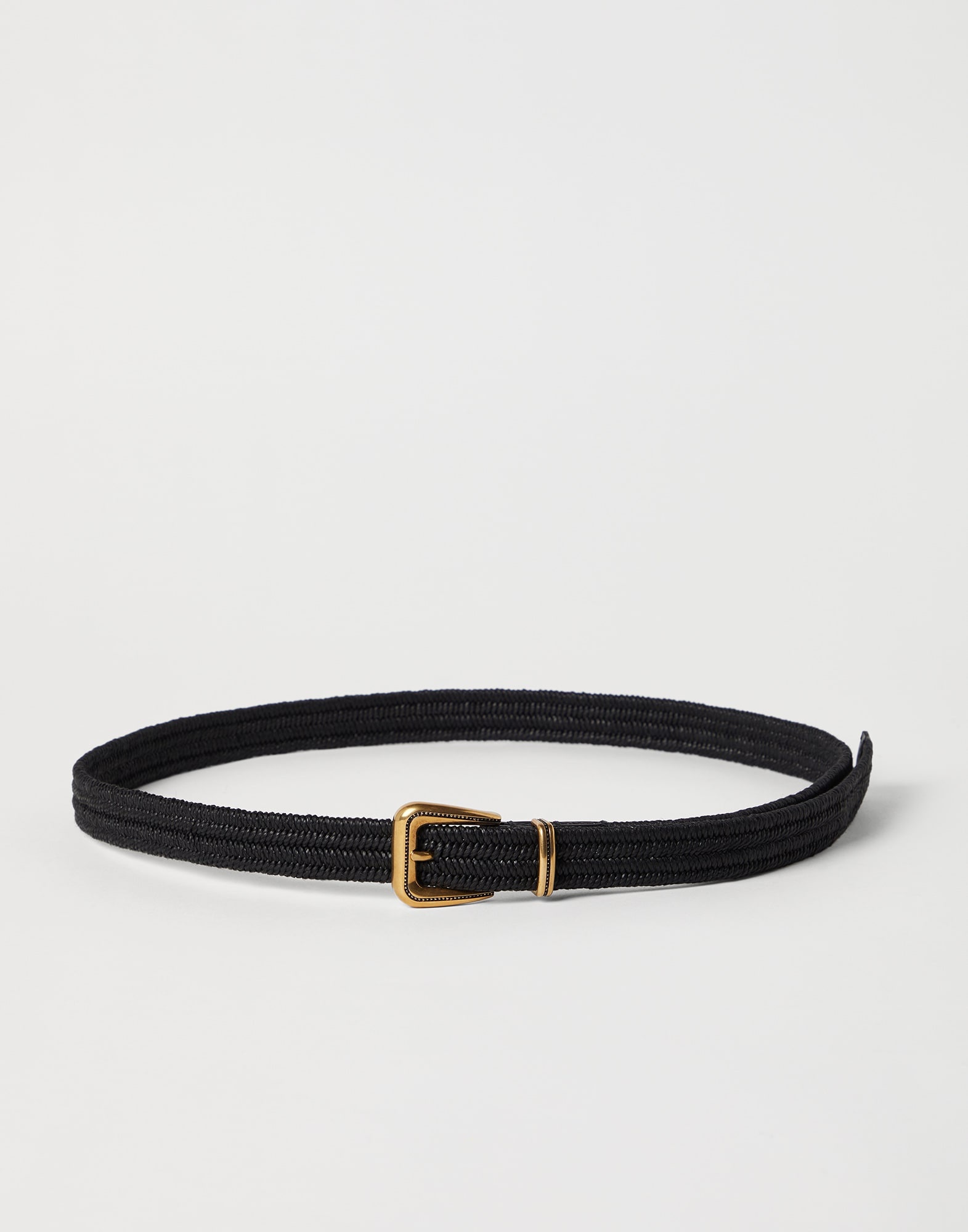 Rustic braided linen belt - 1
