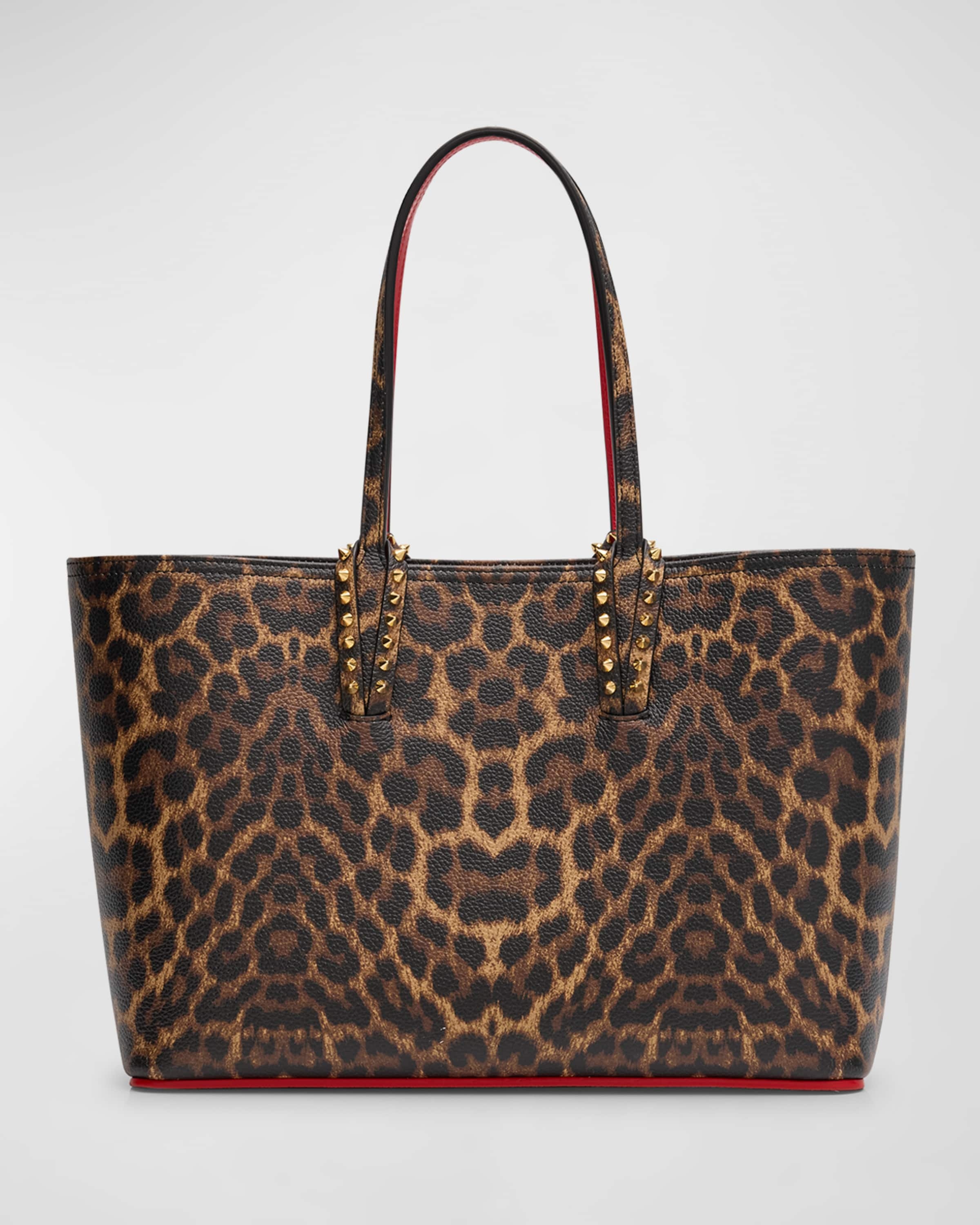 Cabata Small Leopard-Print Leather Tote Bag - 1