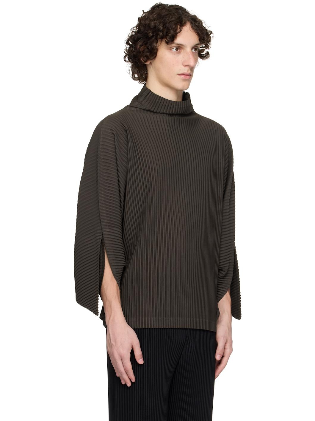 Brown Kinetic Sculpture Turtleneck - 2