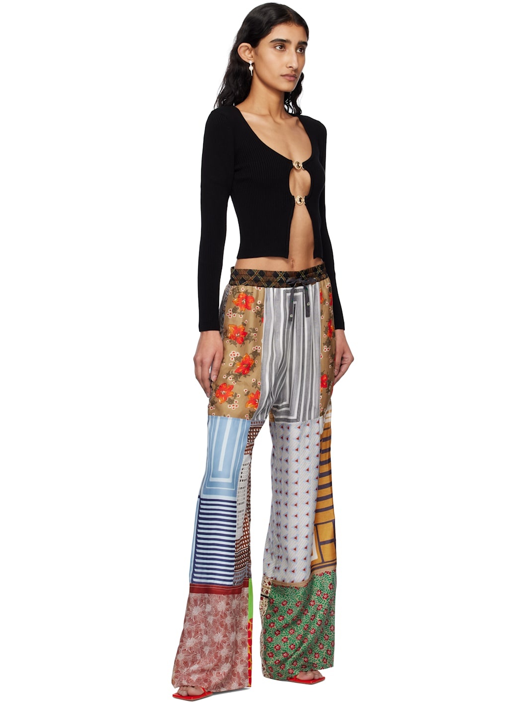 Black Moon Jewelry Knit Open Cardigan - 4