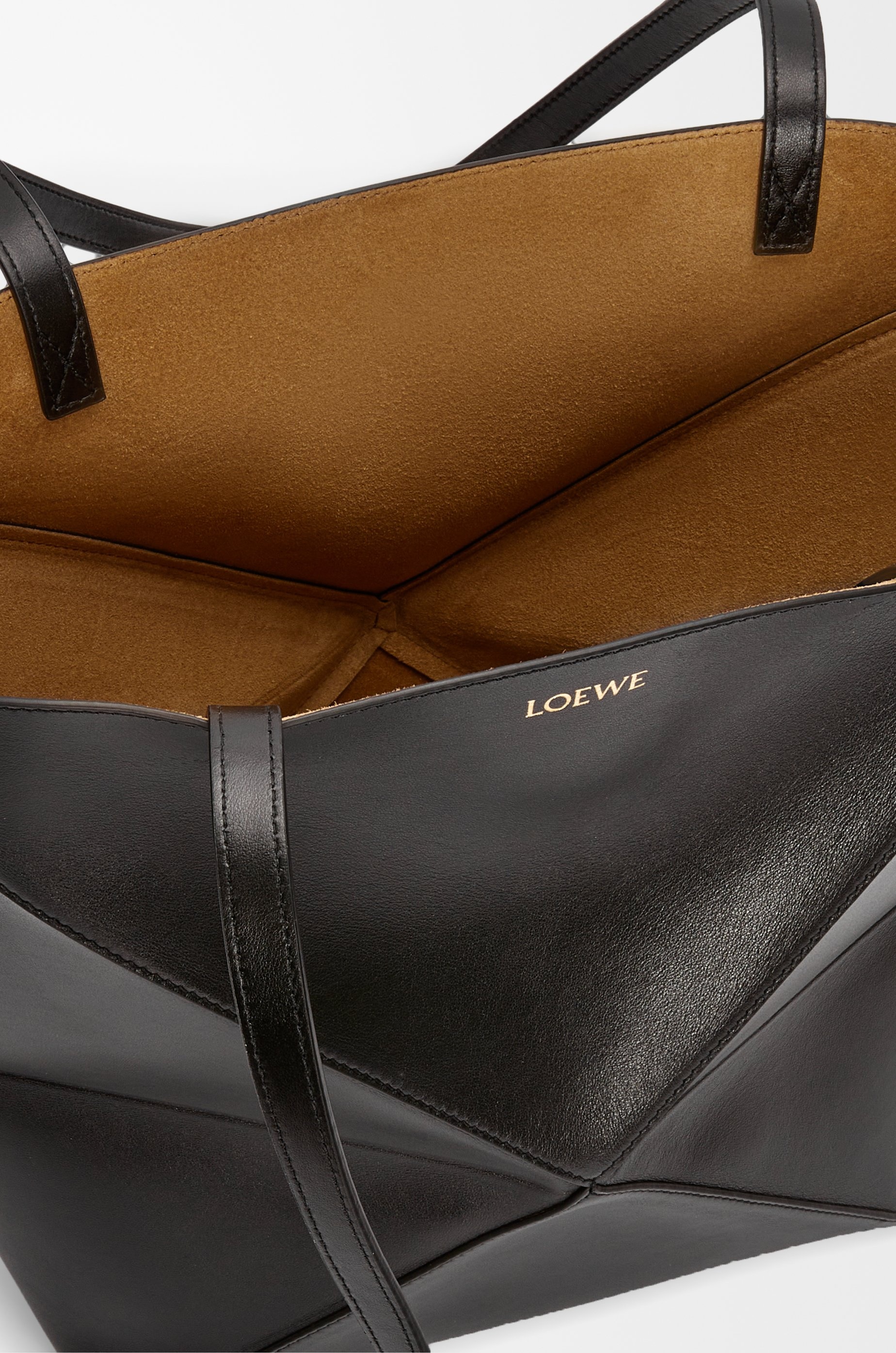 Puzzle Fold Tote in shiny calfskin - 9