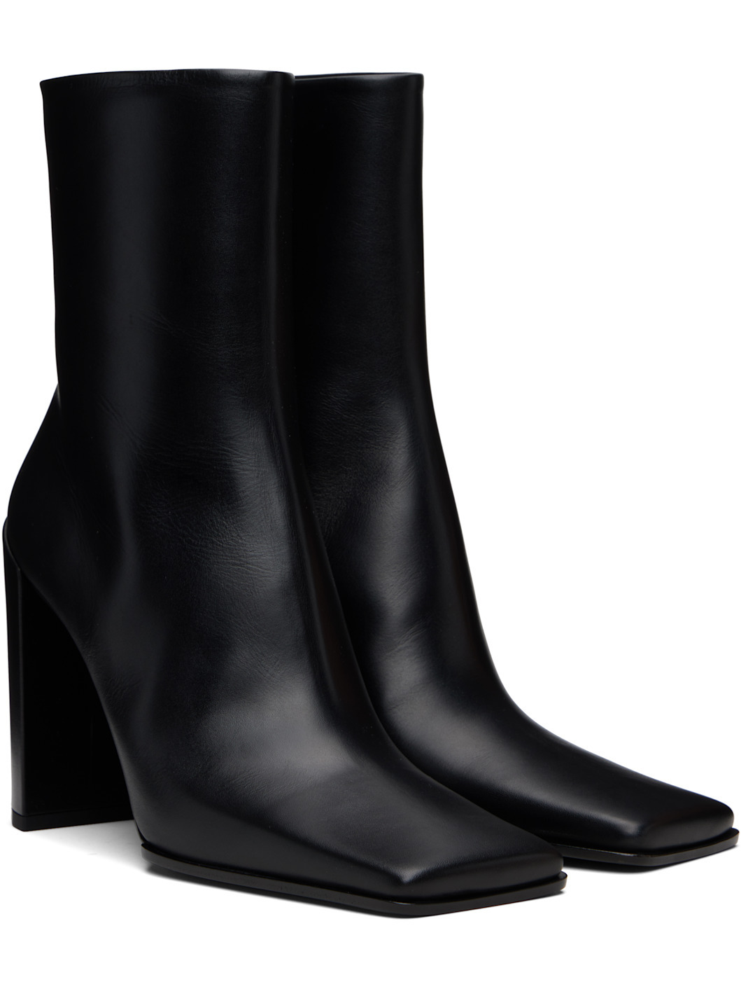 Black Soft Calf 90 Ankle Boots - 4