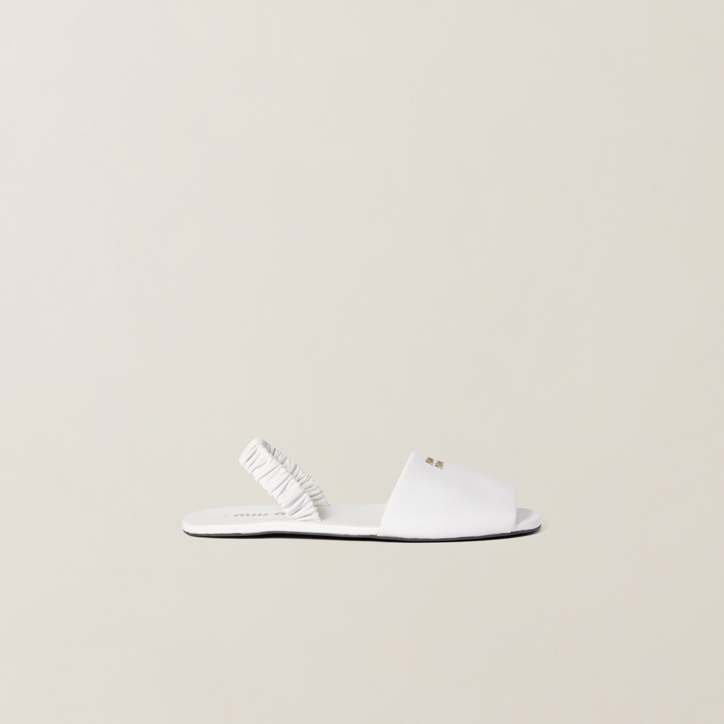 Ruches nappa leather sandals - 2
