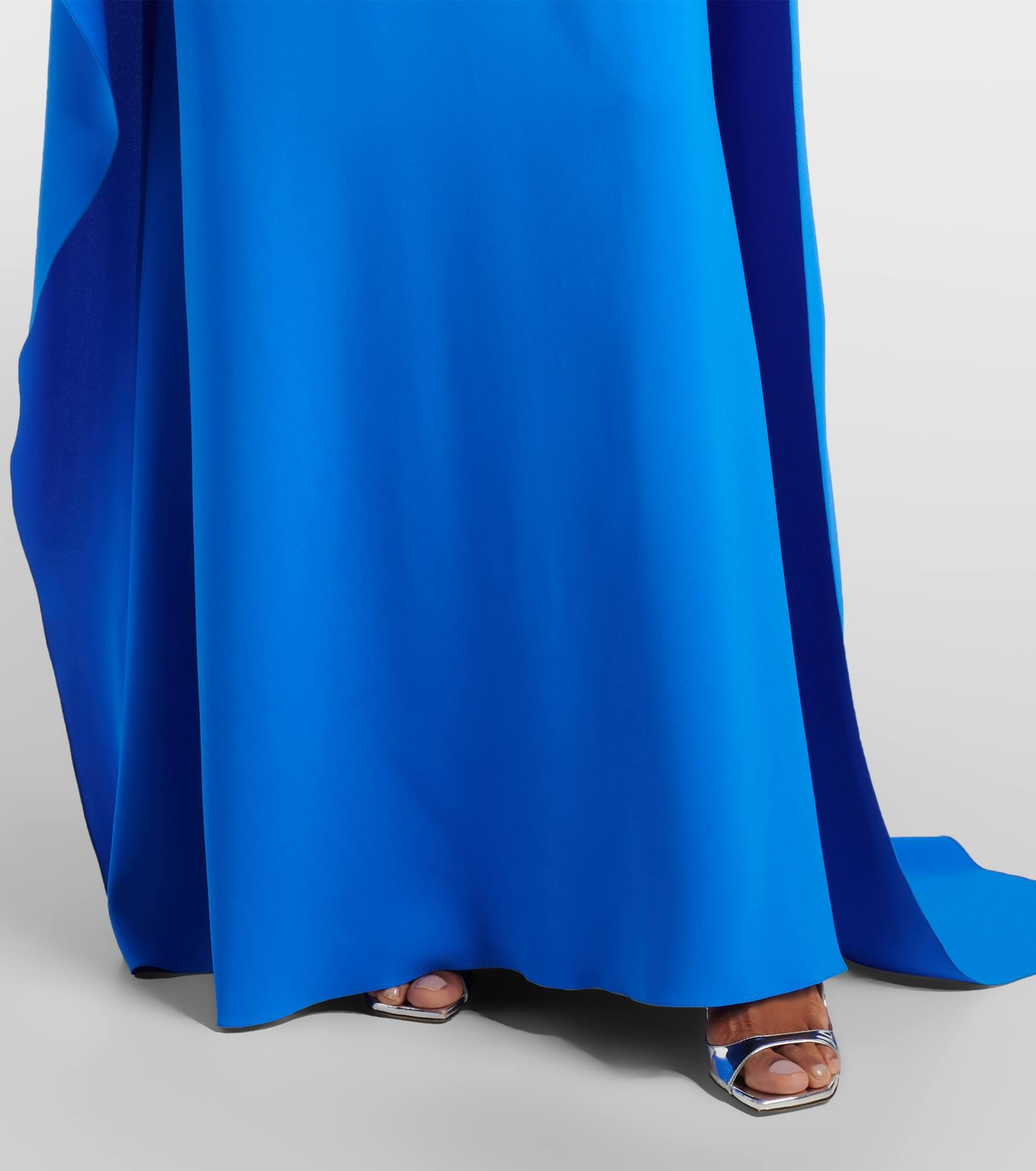 Draped silk-blend georgette gown - 6