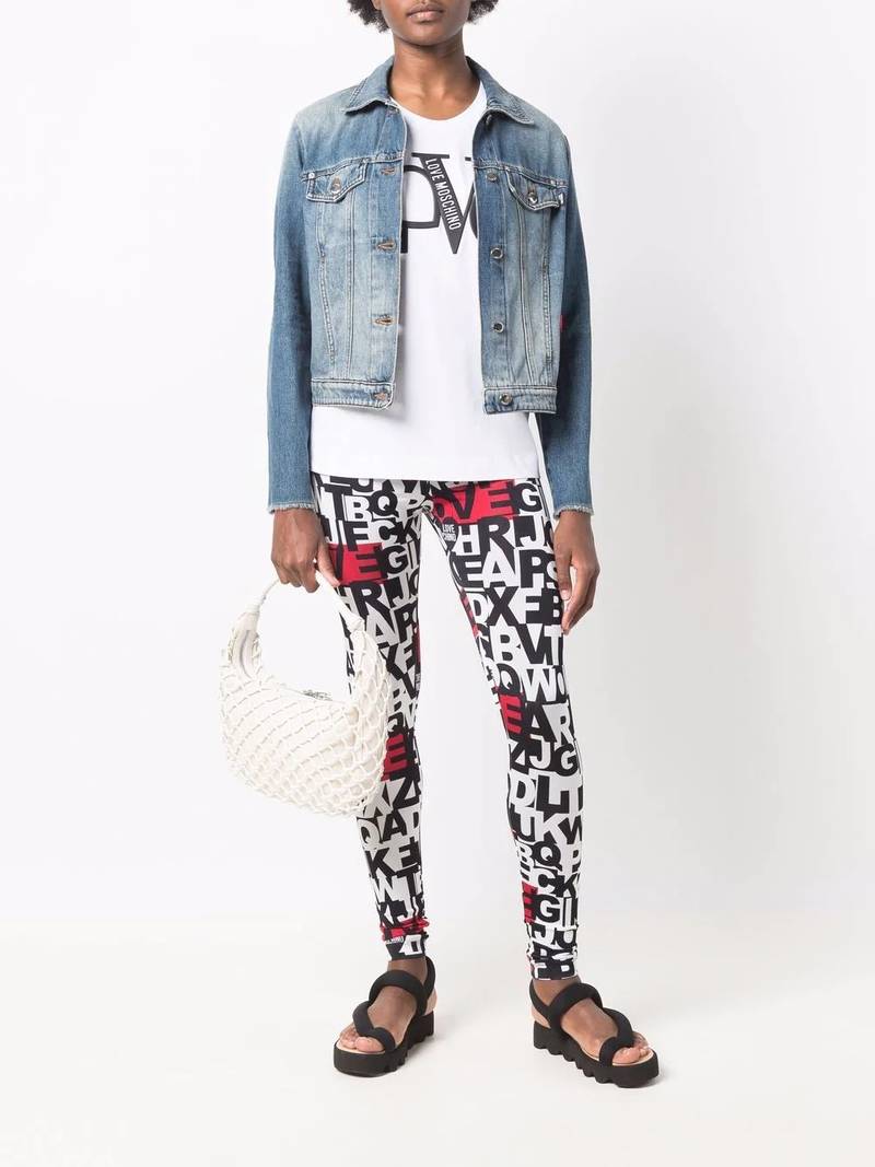 Moschino slogan-print short-sleeved T-shirt outlook