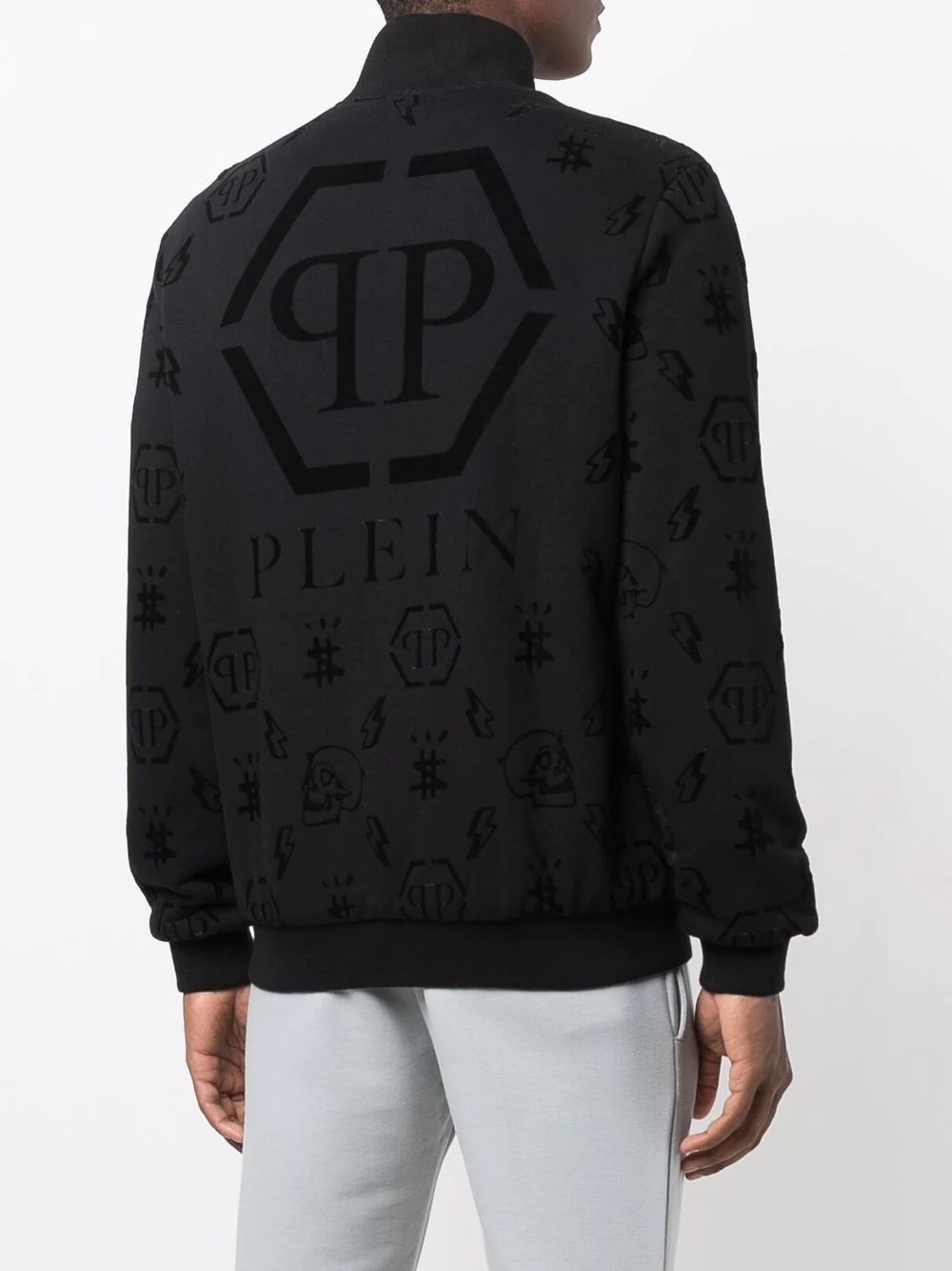 monogram-print bomber jacket - 4