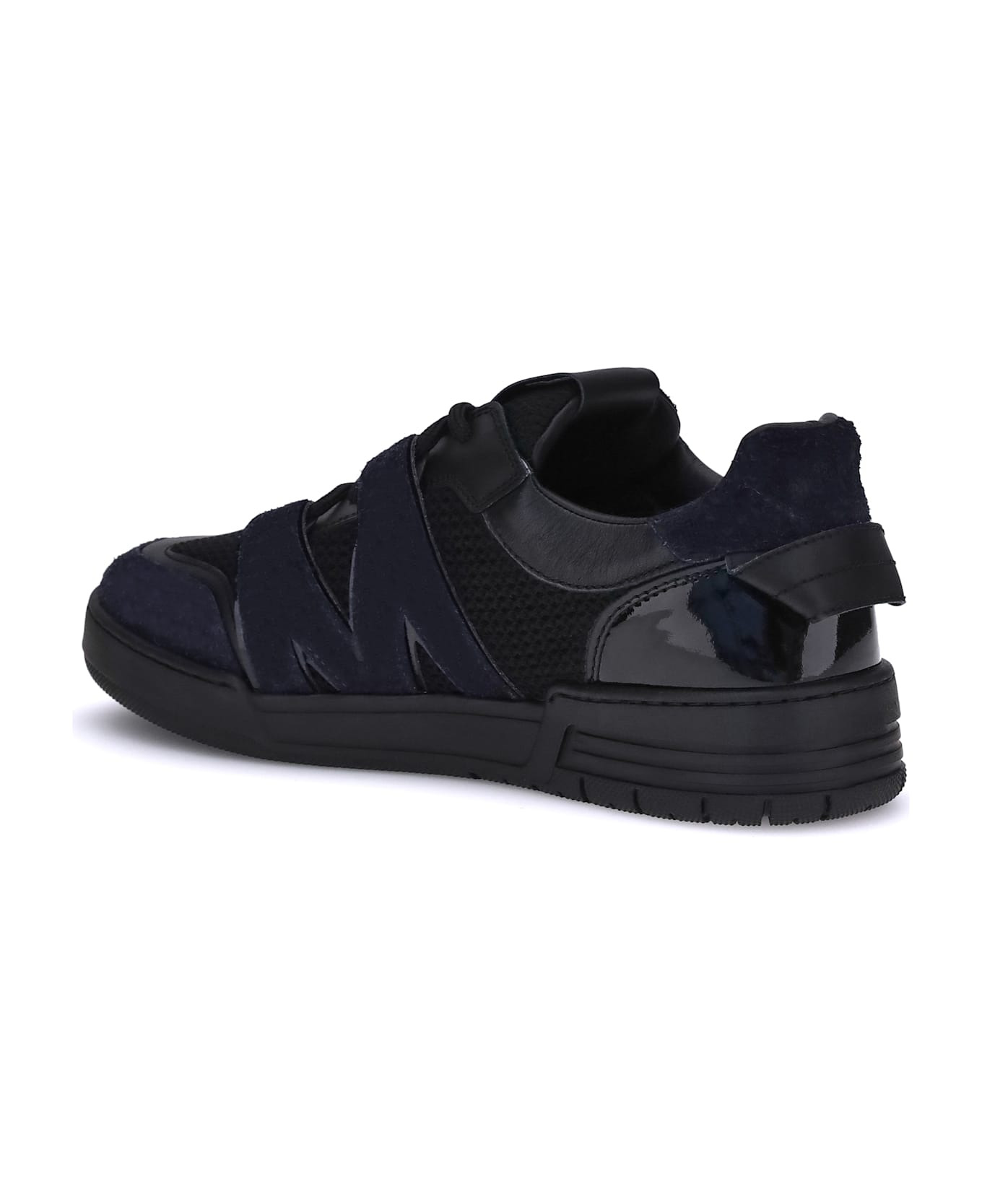 Leather And Mesh Sneakers - 3