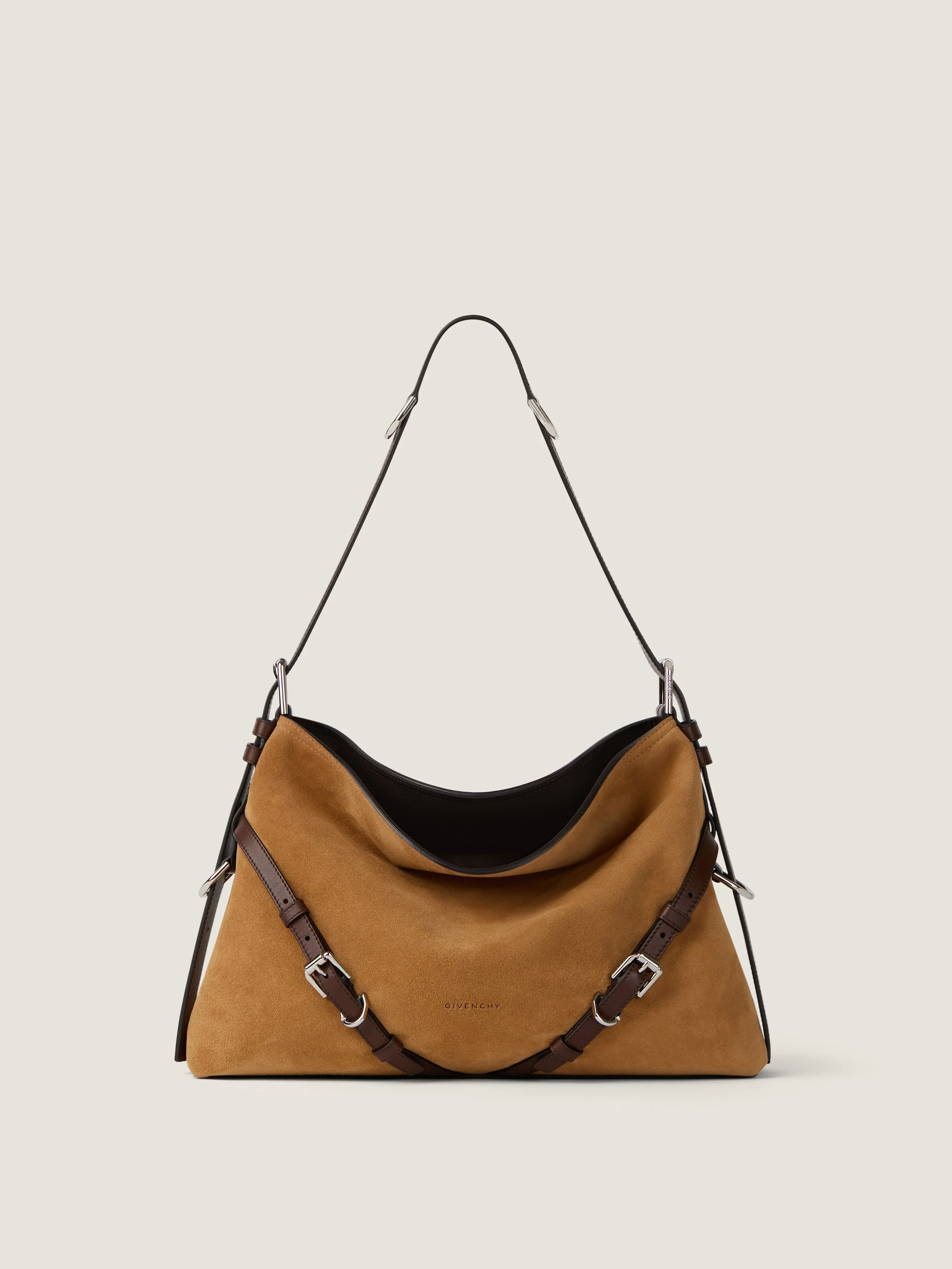 MEDIUM VOYOU BAG IN SUEDE AND LEATHER - 1