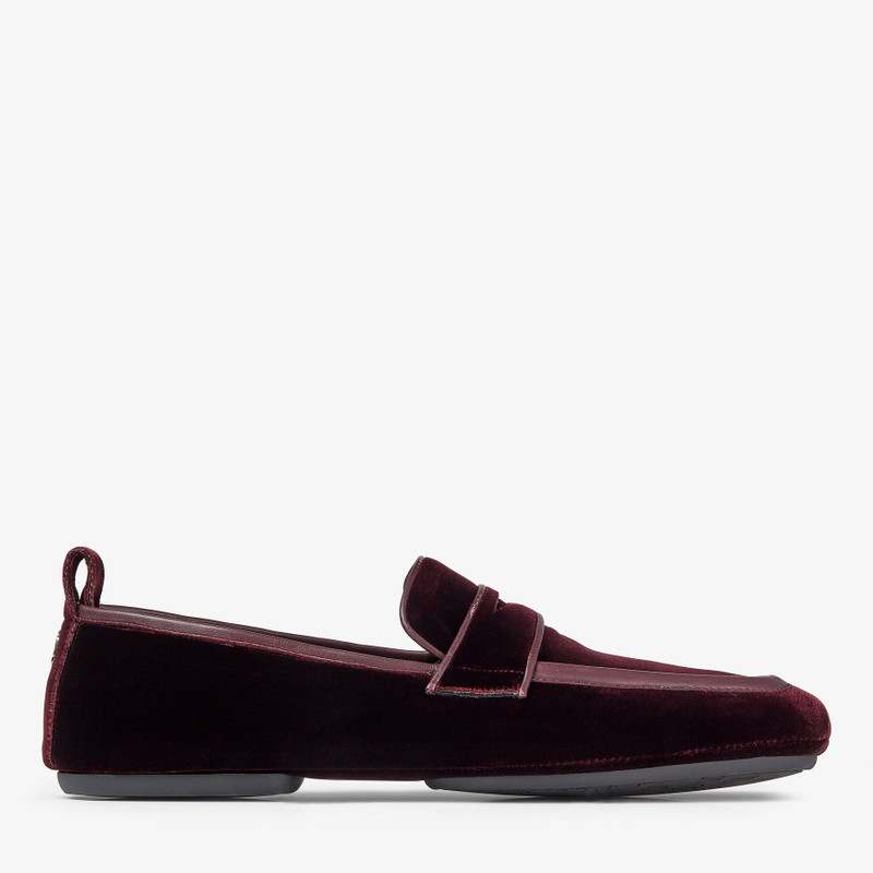 Buxton
Oxblood Velvet Loafers 1