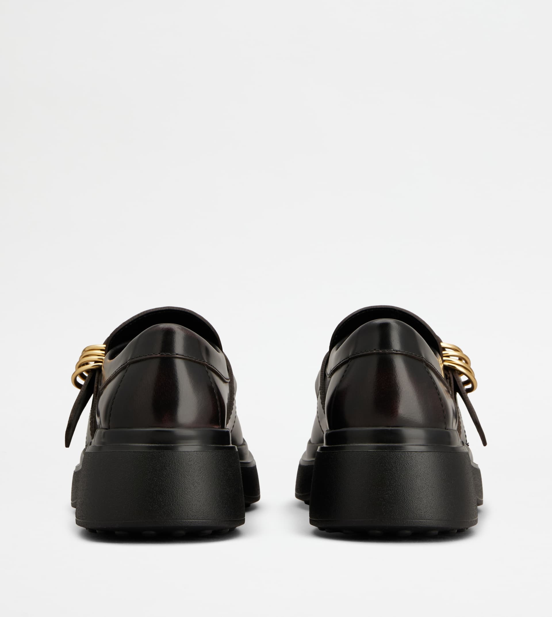 LOAFERS IN LEATHER - BURGUNDY - 3