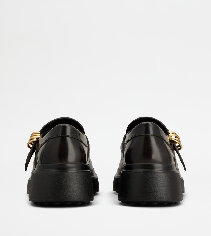 Tod's LOAFERS IN LEATHER - BURGUNDY outlook