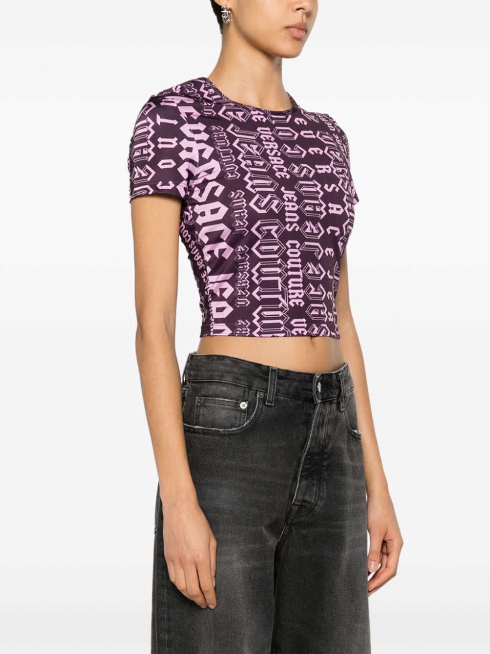 Logomania cropped T-shirt - 3