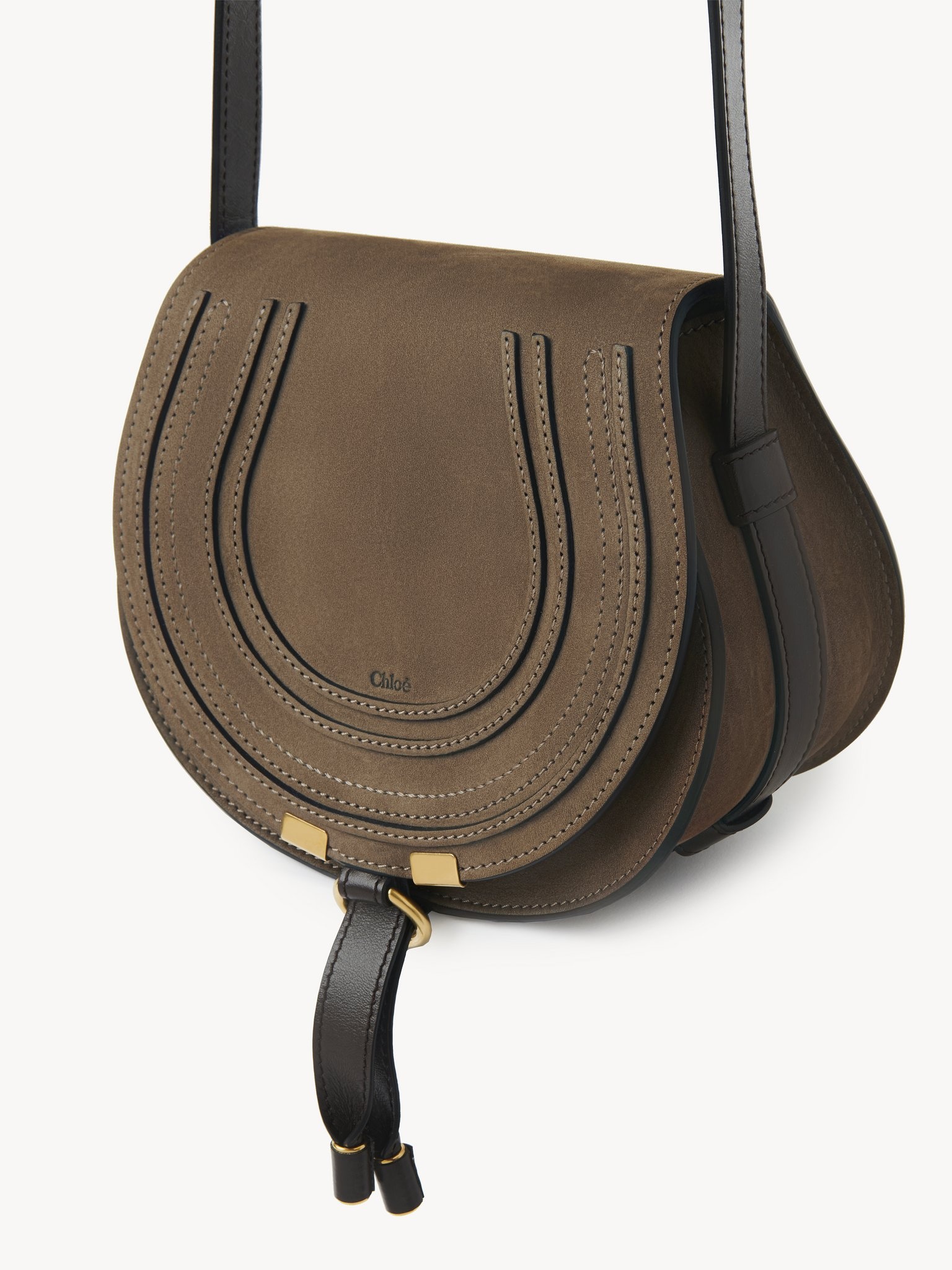 SMALL MARCIE SADDLE BAG IN NUBUCK LEATHER - 3