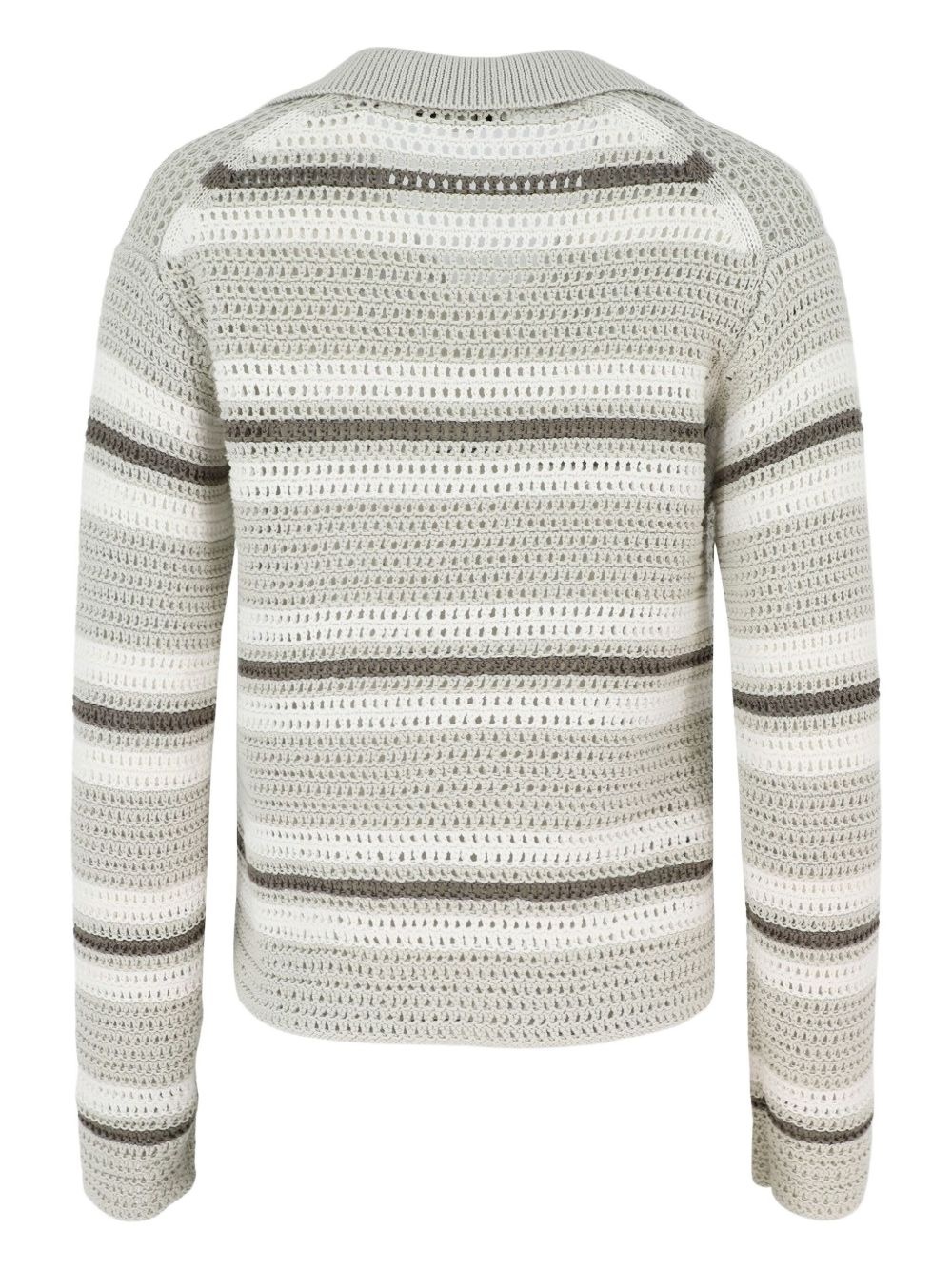 striped mesh polo shirt - 2