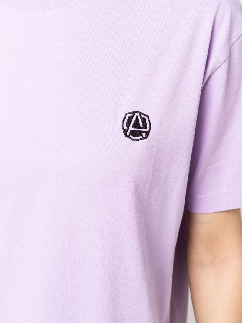 logo-embroidered cotton T-shirt 5