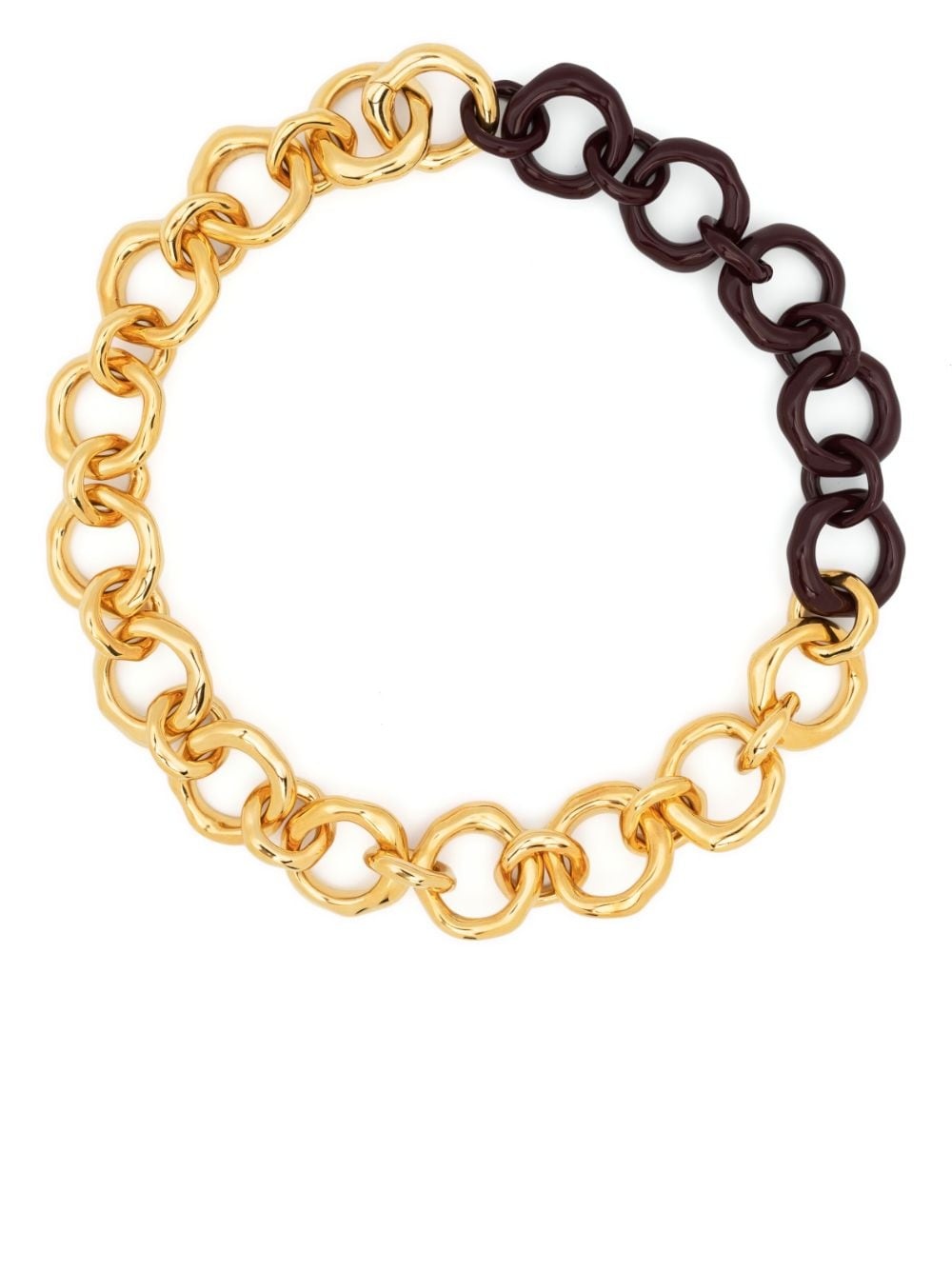 Jil Sander two-tone chunky chain necklace farfetch REVERSIBLE