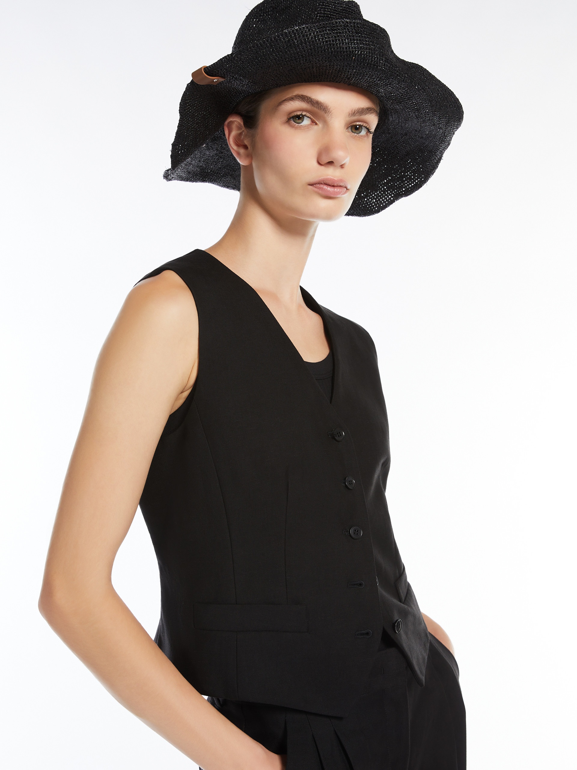 PACE Viscose and linen canvas waistcoat - 5
