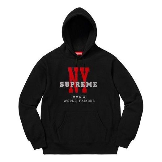 Supreme FW19 Week 13 NY Hooded Sweatshirt 'Black' SUP-FW19-10696 - 1