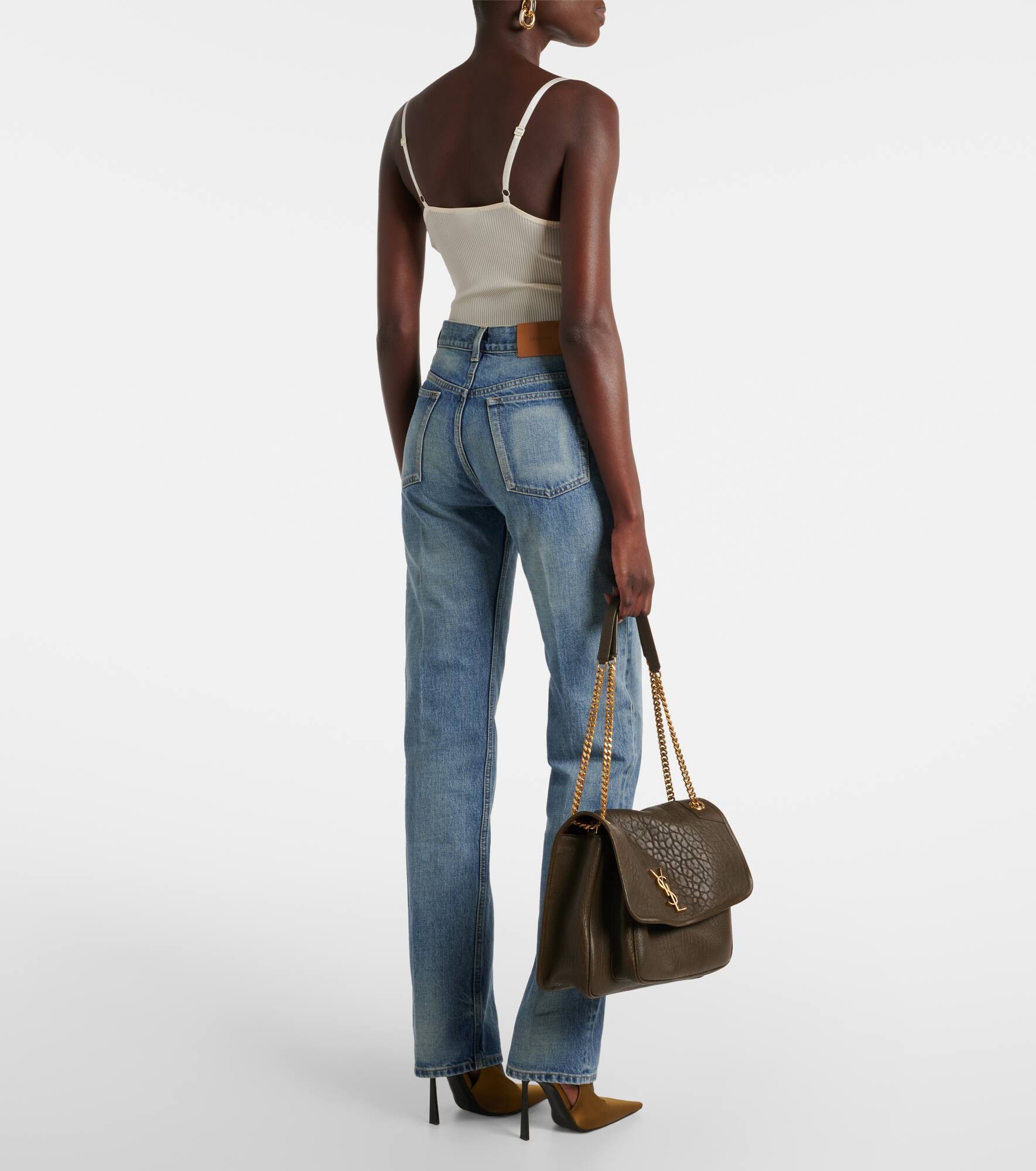 Mid-rise straight jeans - 3