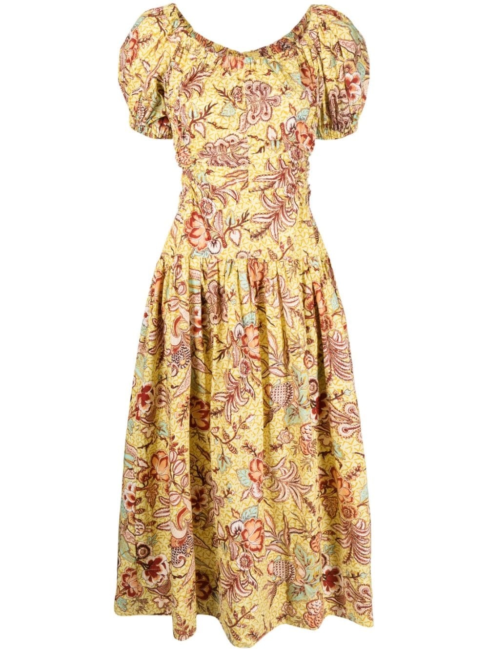 Golda floral-print midi dress - 1