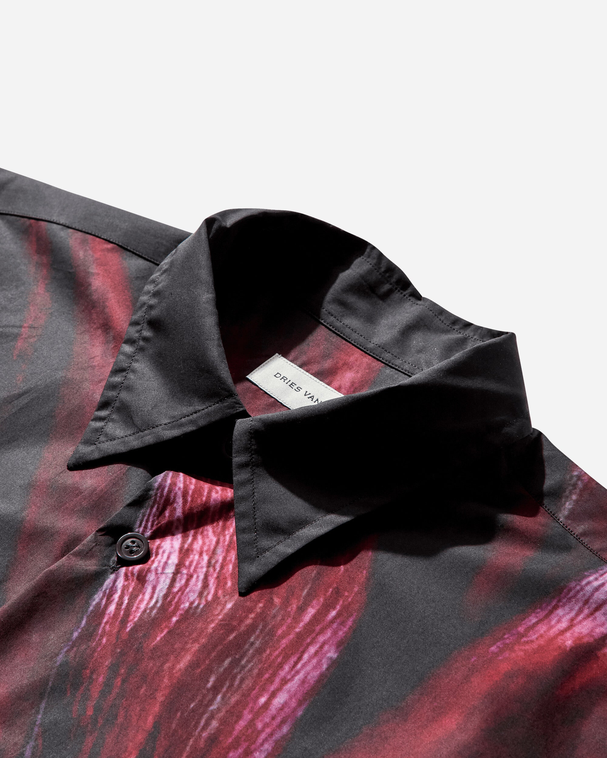 Men's Loose Cotton Shirt Black - 3