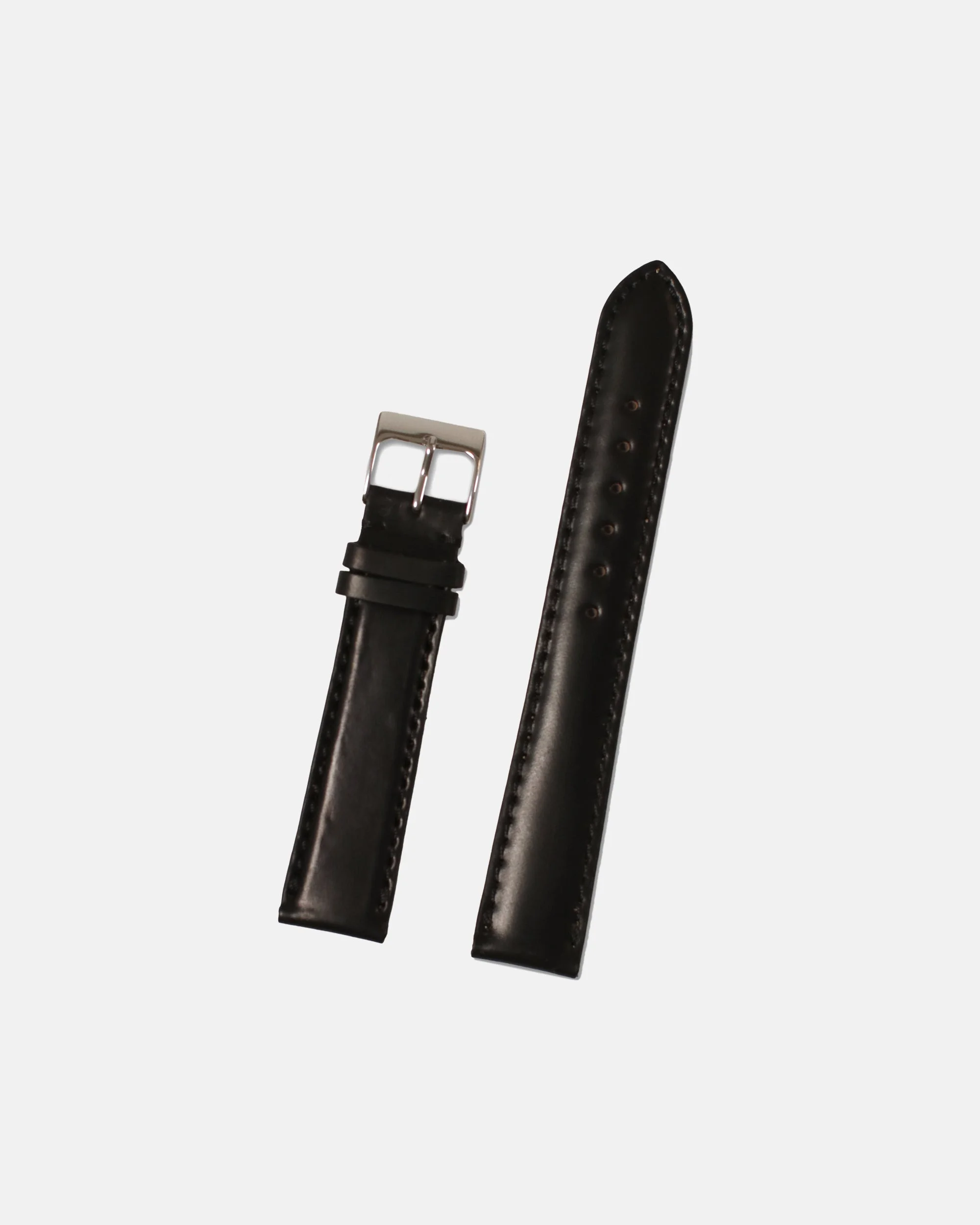 MADE-IN-USA BLACK SHELL CORDOVAN WATCH STRAP - 1