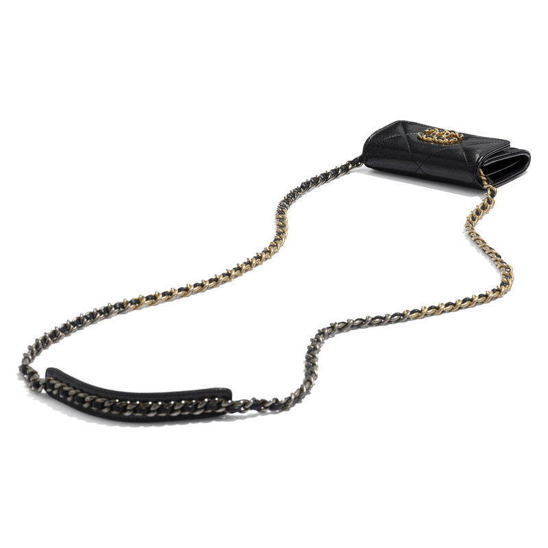 CHANEL 19 Flap Coin Purse with Chain 4