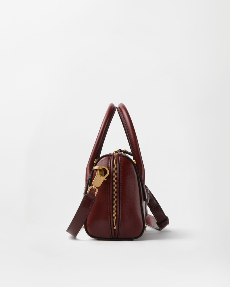 VERSACE Roomy Small Leather Boston Bag outlook