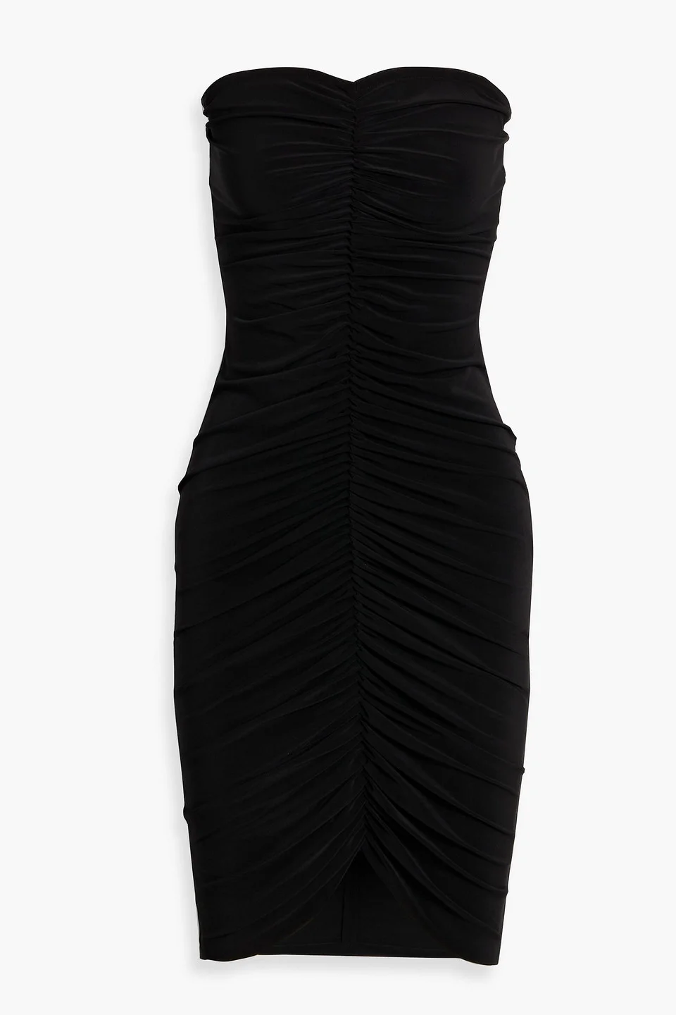 Strapless ruched stretch-jersey dress - 1